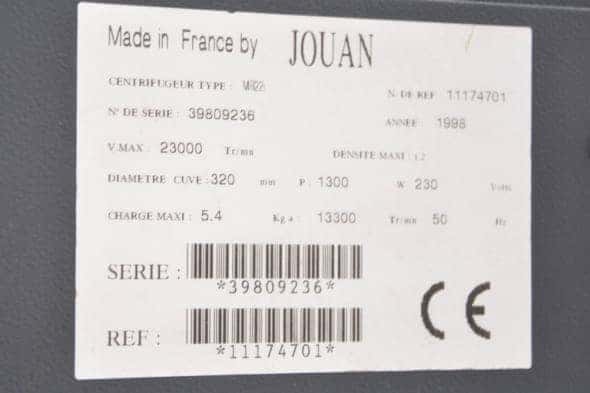 Jouan MR22i Refrigerated Centrifuge, image 2