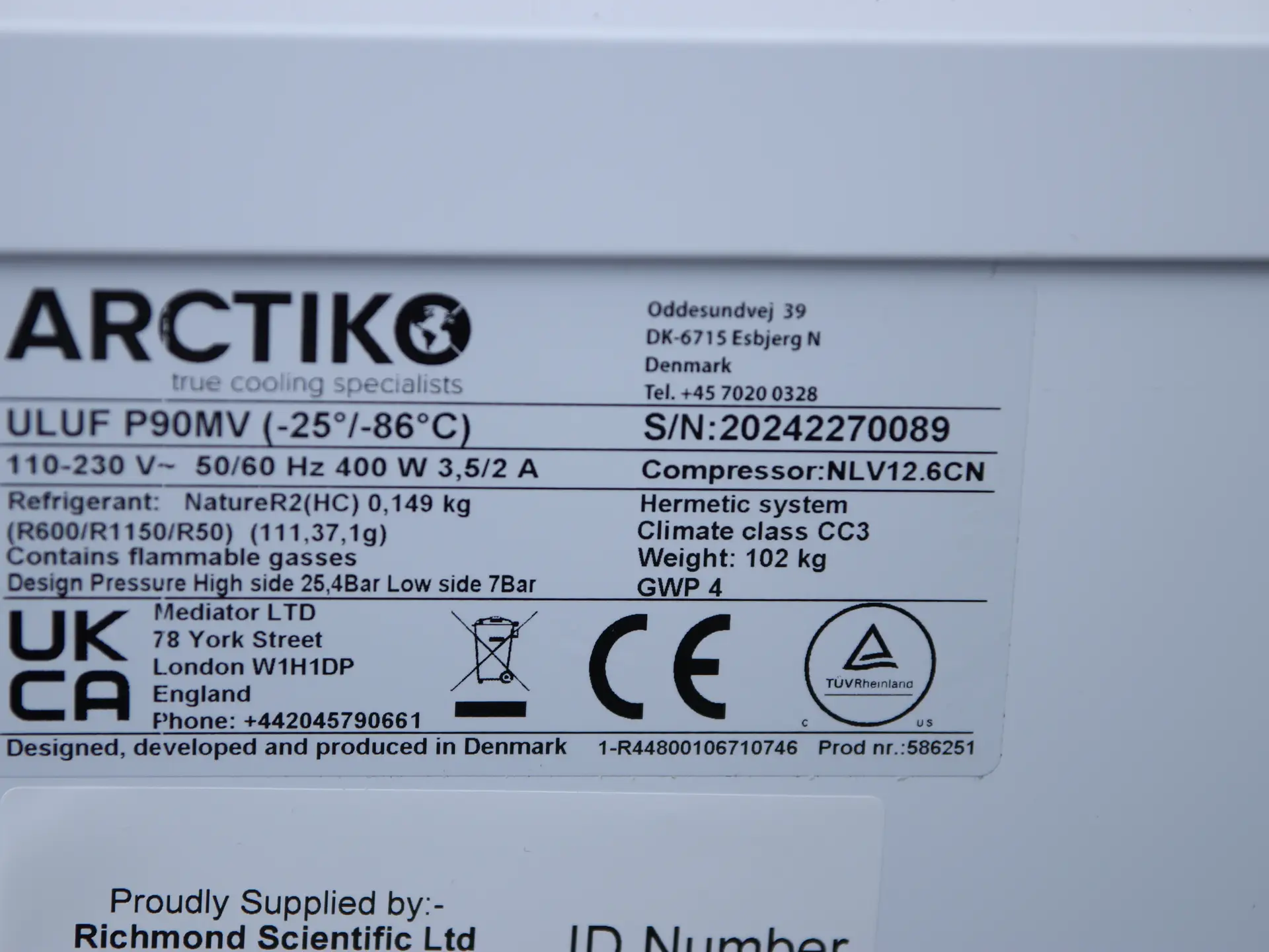 Arctiko ULUF P90 MV ULT Freezer, image 7