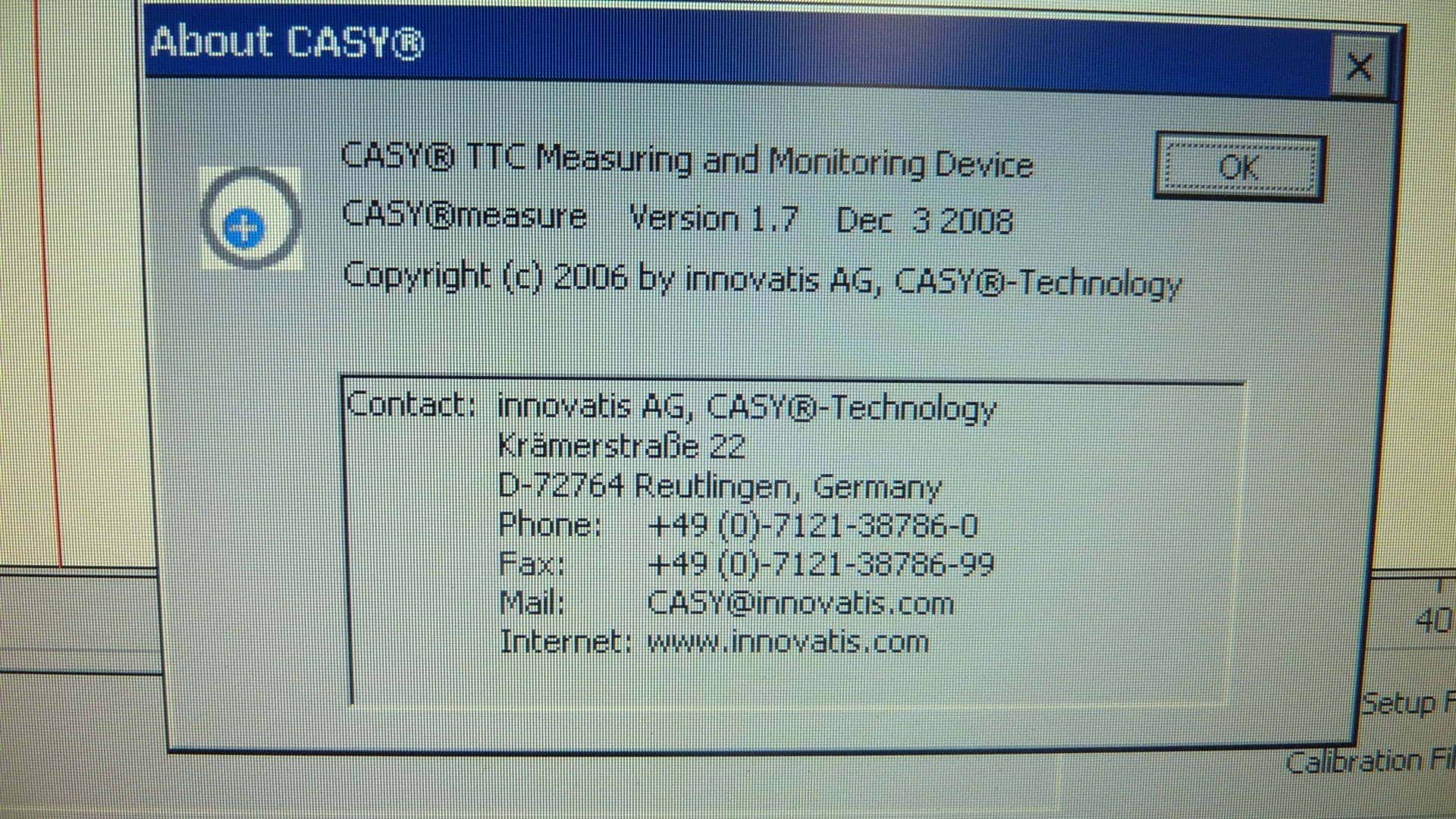 Roche Innovatis Casy TTC Cell Counter & Analyser System, image 3