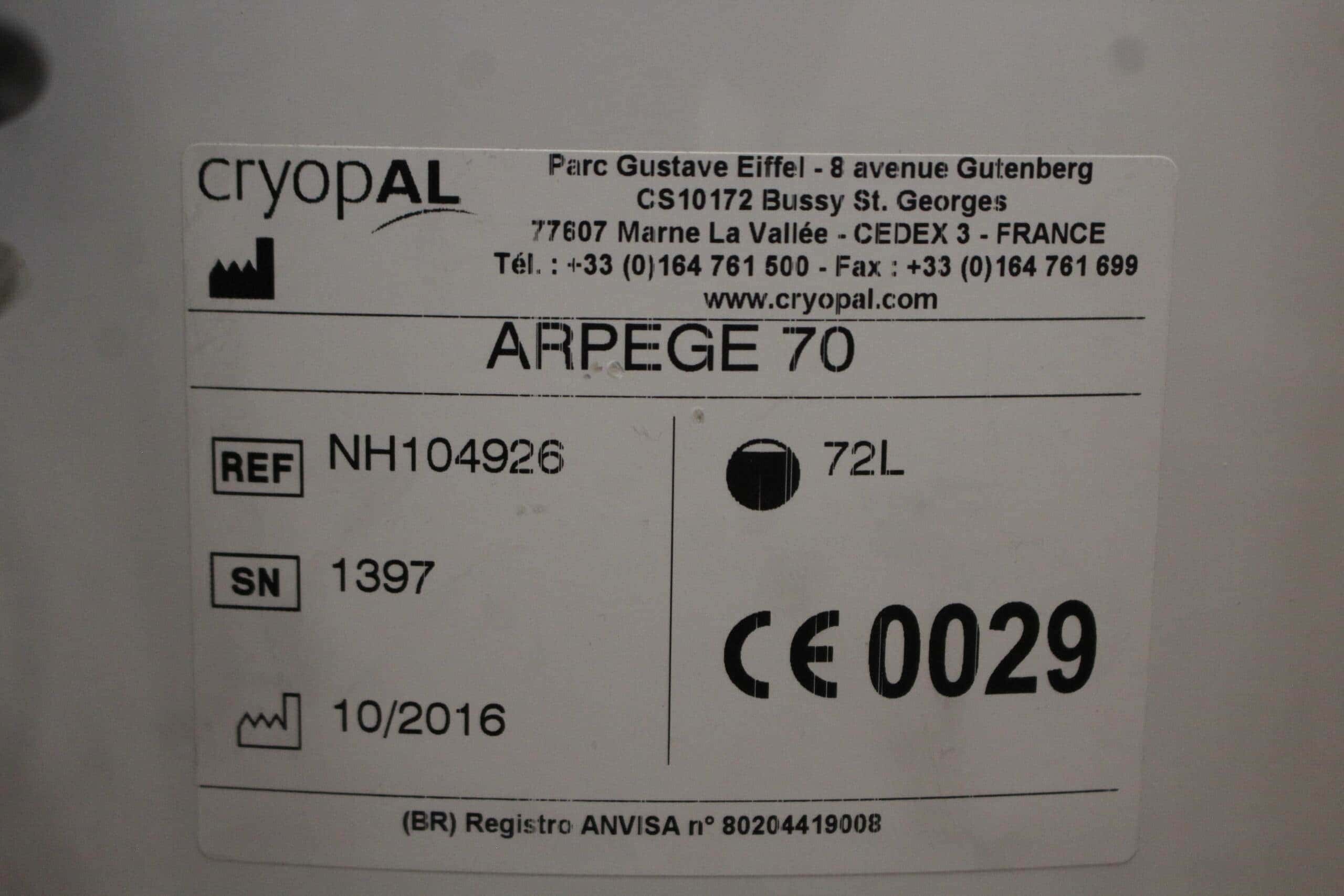 Air Liquide Arpege 70 Dewar + TP60 Storage Vessel, image 4