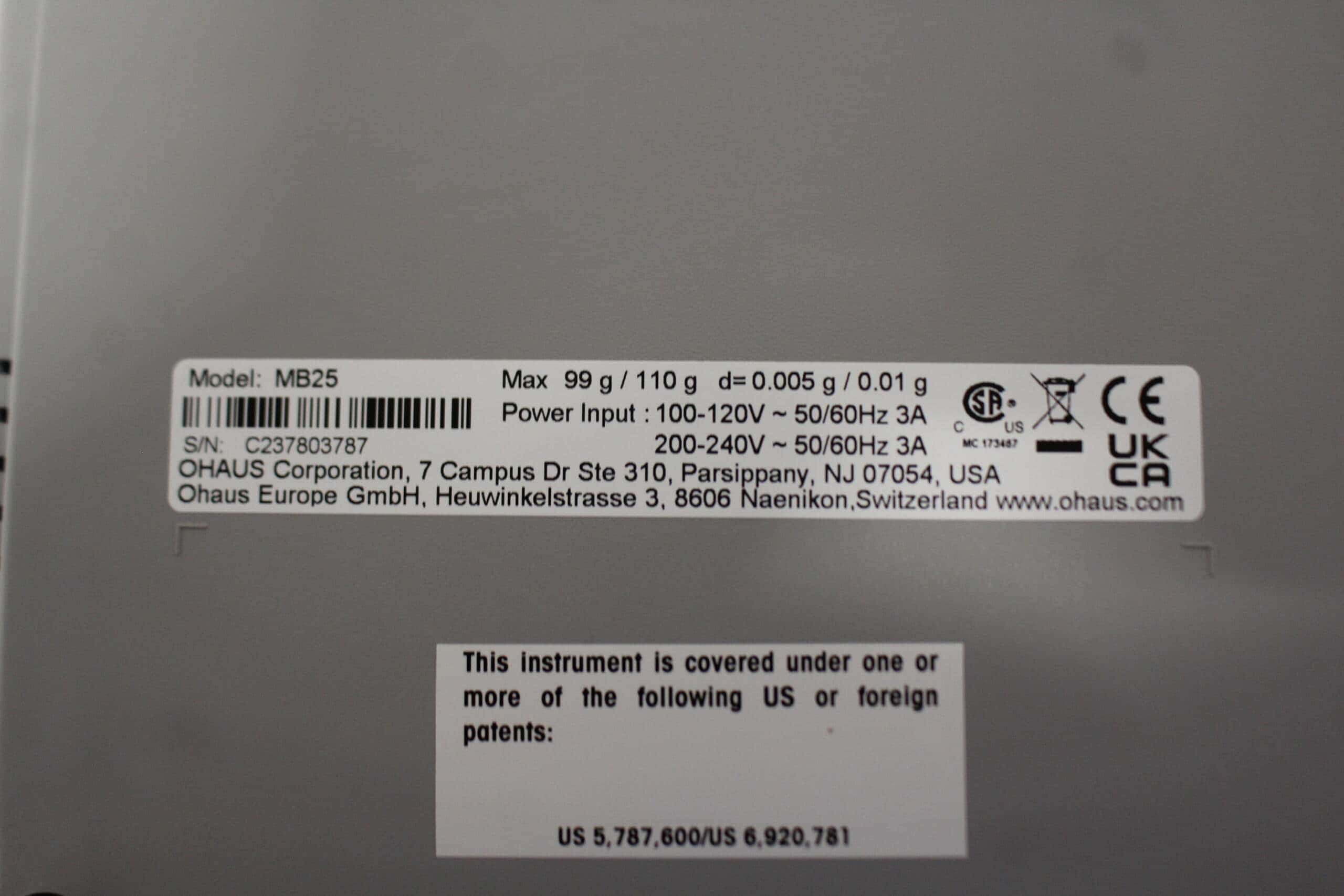 Ohaus MB25 Moisture Analysis Balance, image 3