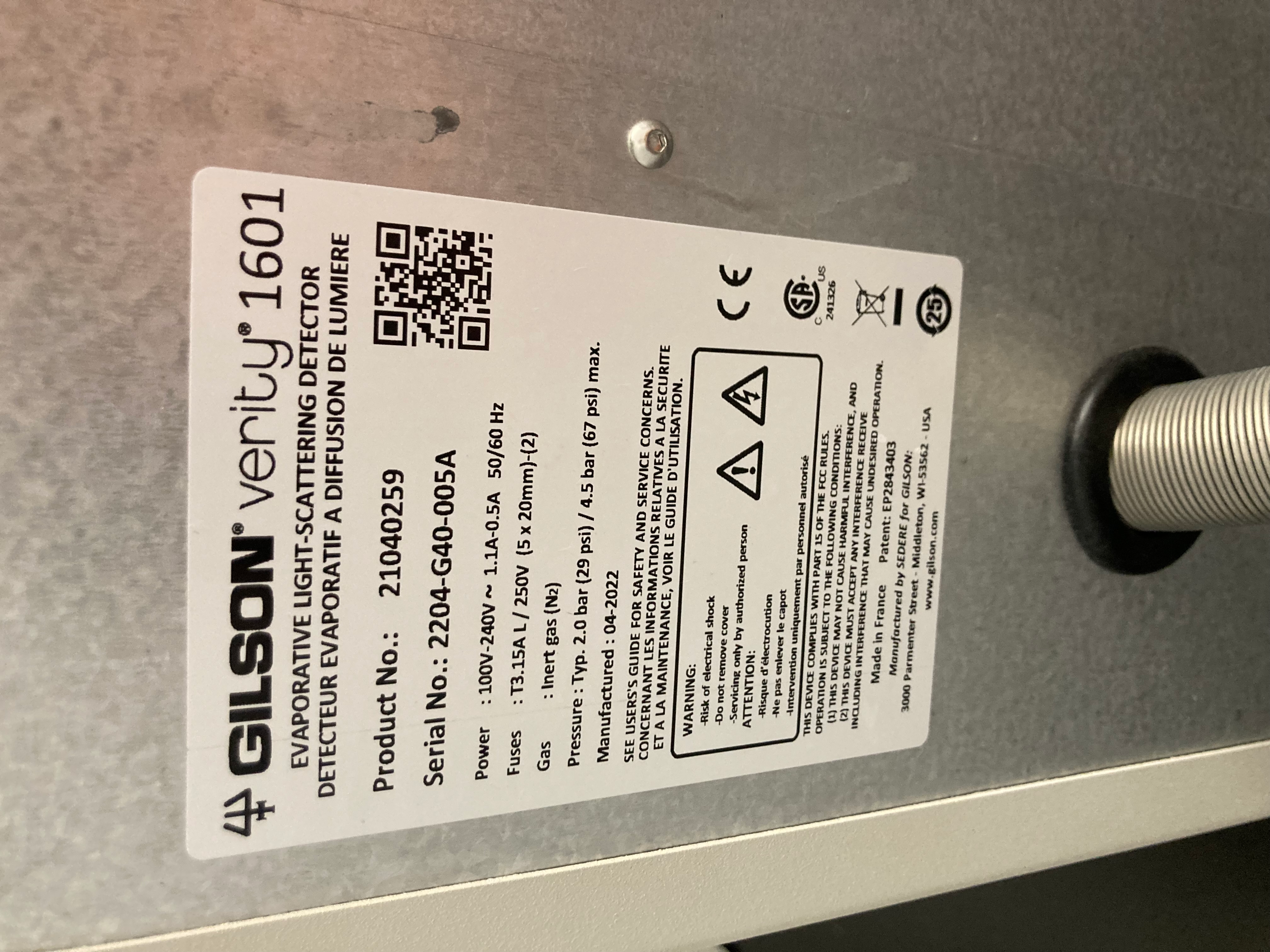 Gilson VERITY 1601 Evaporative Light Scattering Detector, image 6