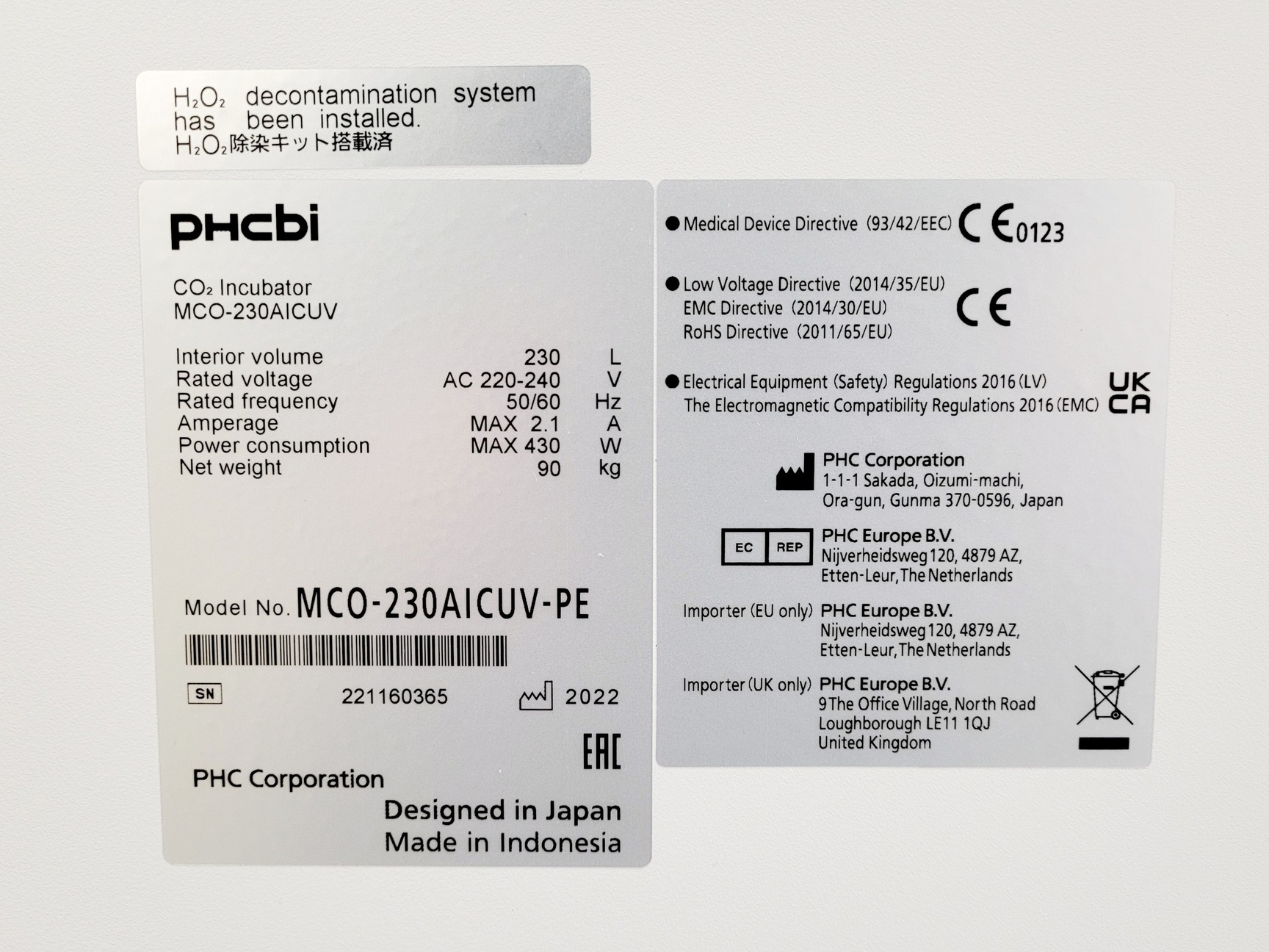 PHCbi MCO-230AICUV-PE CO2 Incubator (230 L), image 6