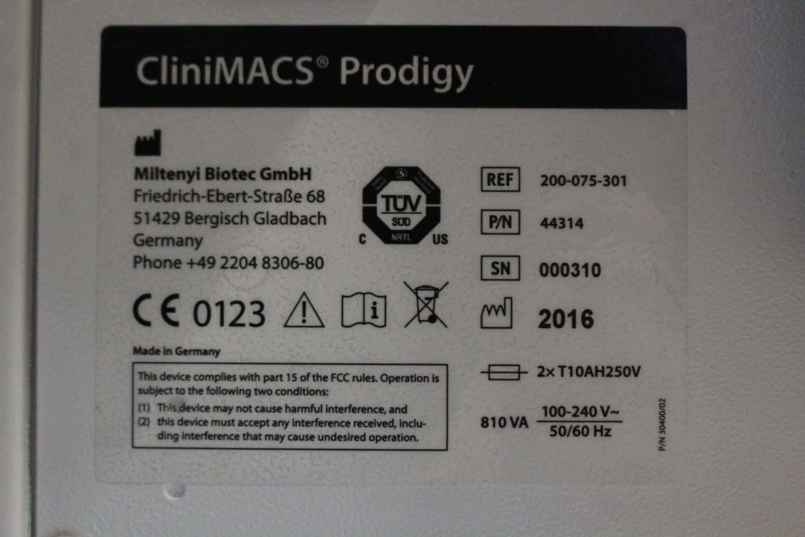 Miltenyi Biotec CliniMACS Prodigy Automated Cell Processing System, image 4