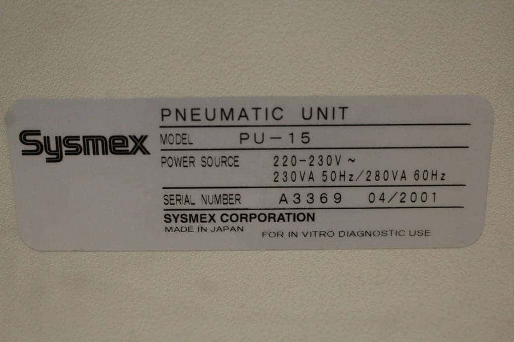 Sysmex PU-15 Pneumatic Pump, image 4