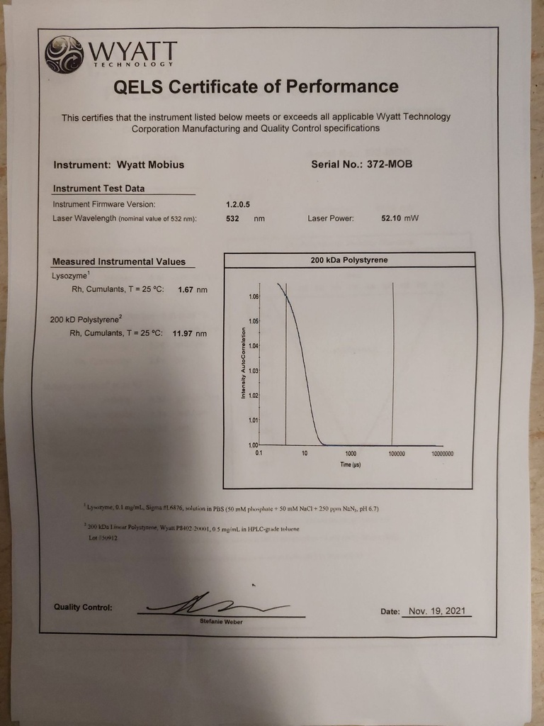 Wyatt Technology Mobius WMOB-09 DLS and Zeta Potential Analyzer, image 6