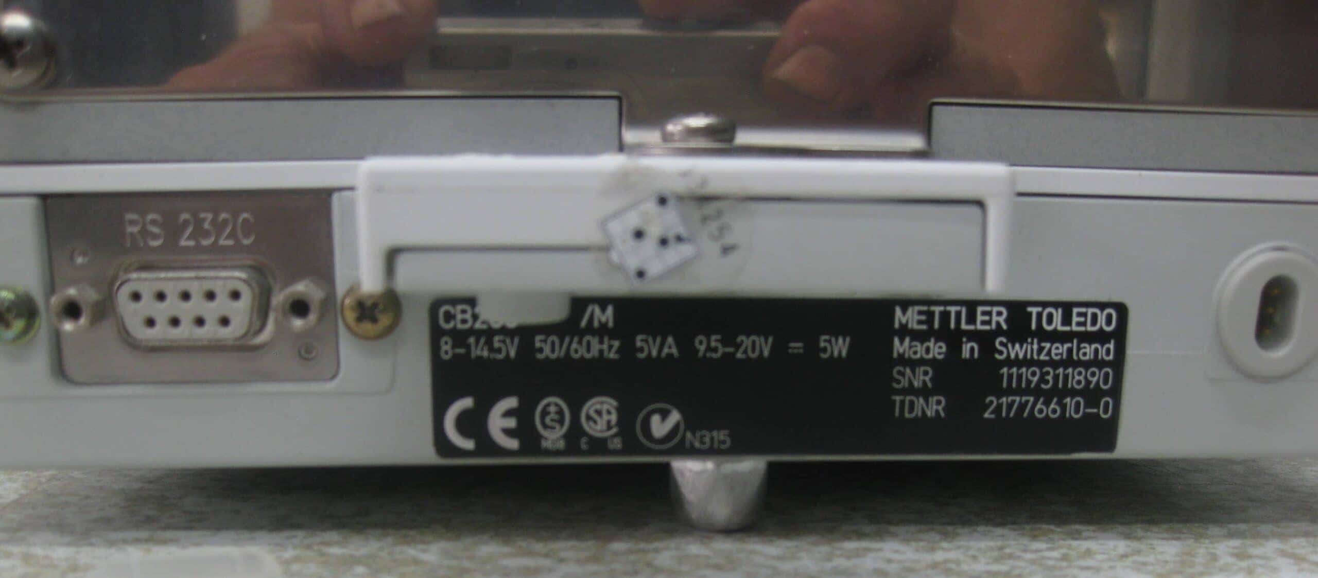 Mettler Toledo CB203 Analytical Balance, image 5