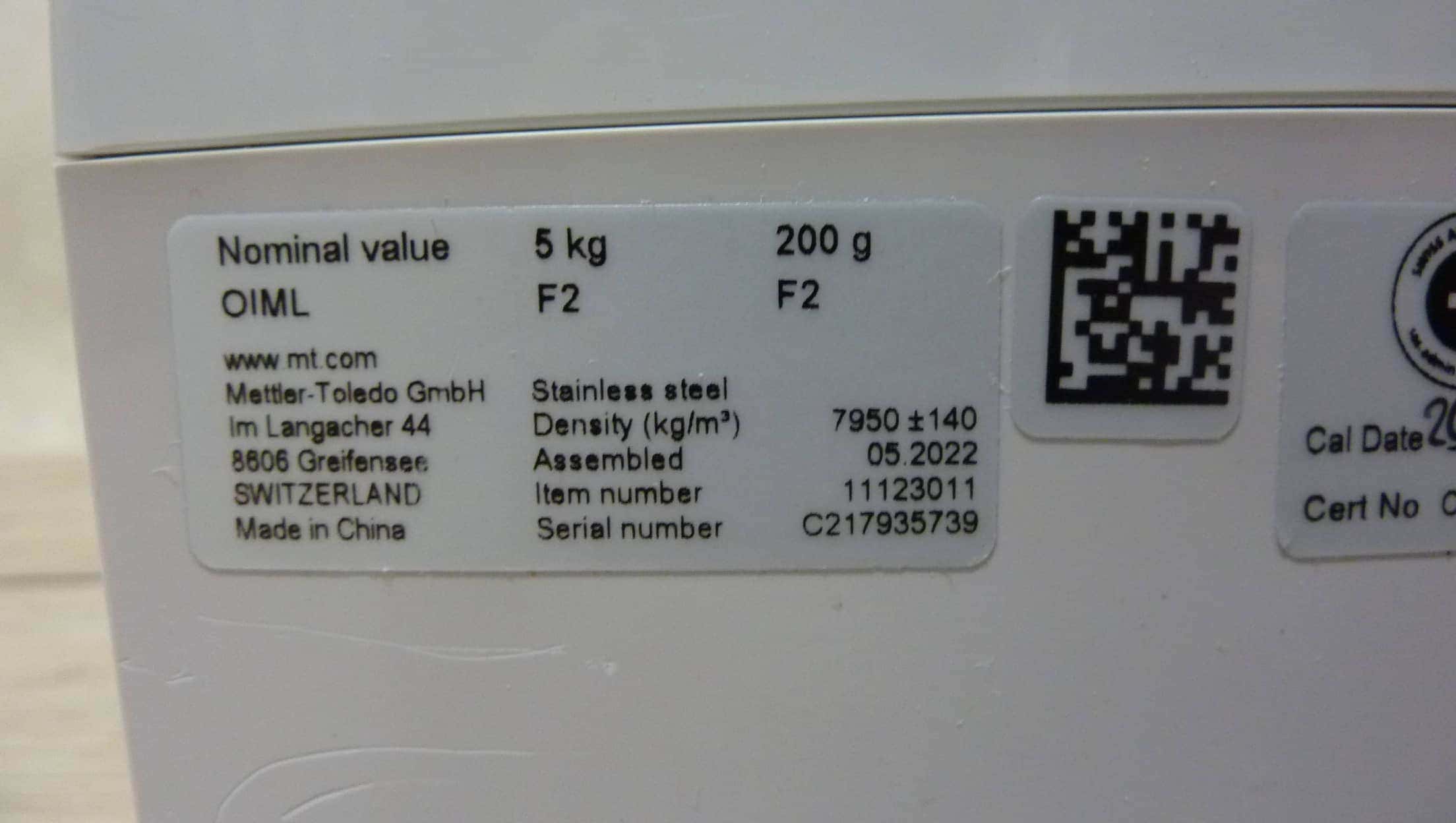 Mettler Toledo CarePac L 5000g/200g Calibration Weights, image 4