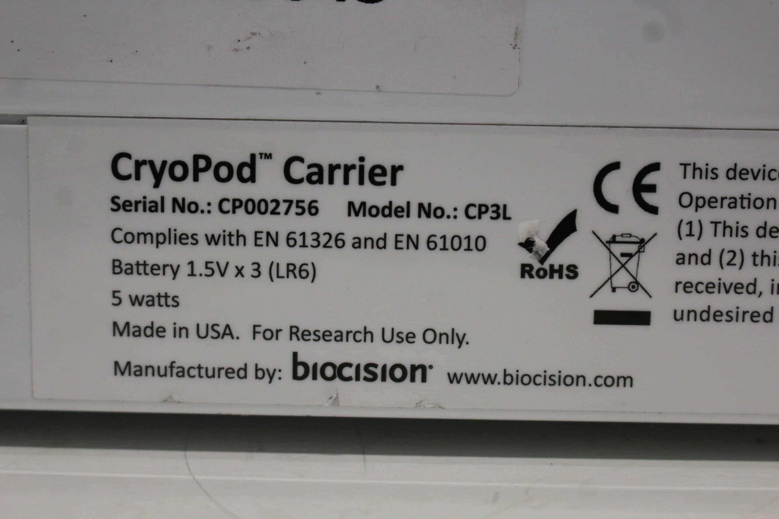 Brooks BioCision CP3L CryoPod Sample Carrier, image 3