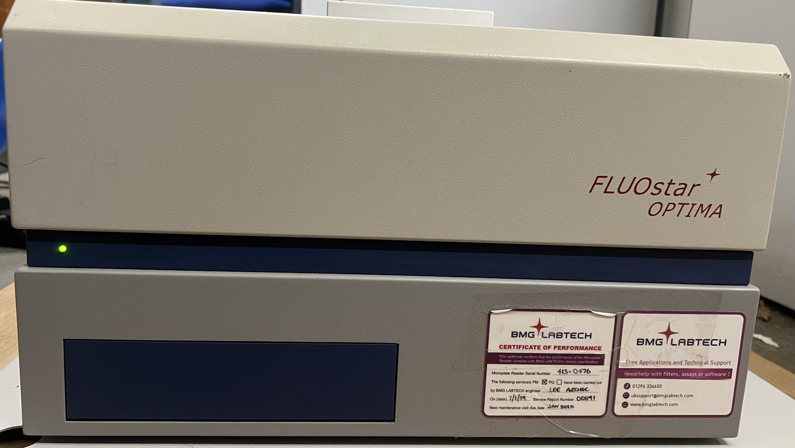 BMG LABTECH FLUOstar OPTIMA Microplate Reader