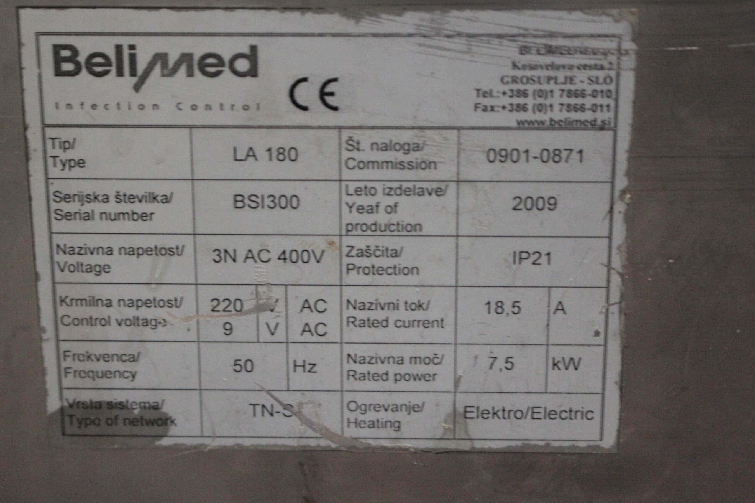 BeliMed LA180 Laboratory Glass Cleaning Machine, image 4