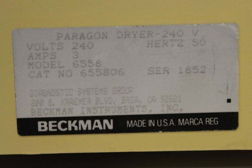 Beckman Coulter Paragon 6558 Gel Dryer, image 3