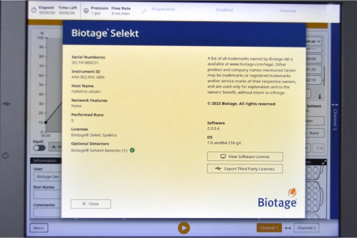 Biotage Selekt Flash Chromatography System (SEL-2SV), image 2