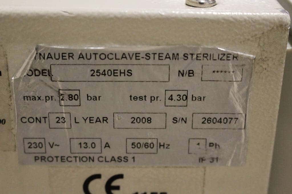 Tuttnauer 2540 EHS Autoclave, image 6