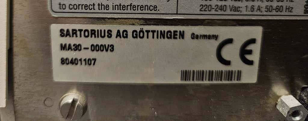 Sartorius MA30 Moisture Analysis Balance, image 5