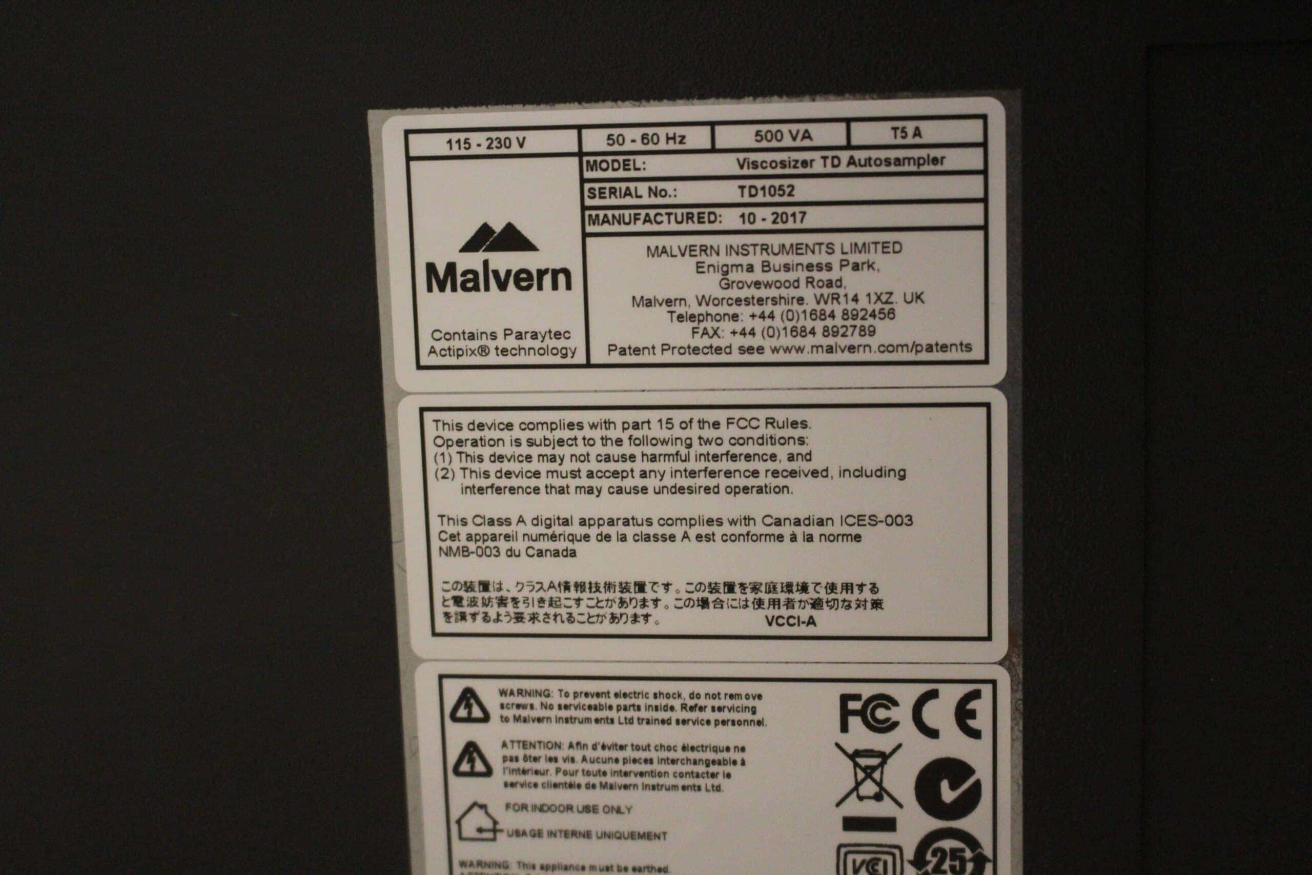 Malvern Panalytical Viscosizer TD Biophysical Characterisation System, image 5