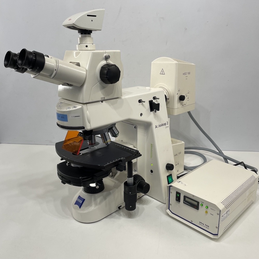 Zeiss Axioskop 2 Upright Fluorescence Microscope System RFP DAPI GFP DIC