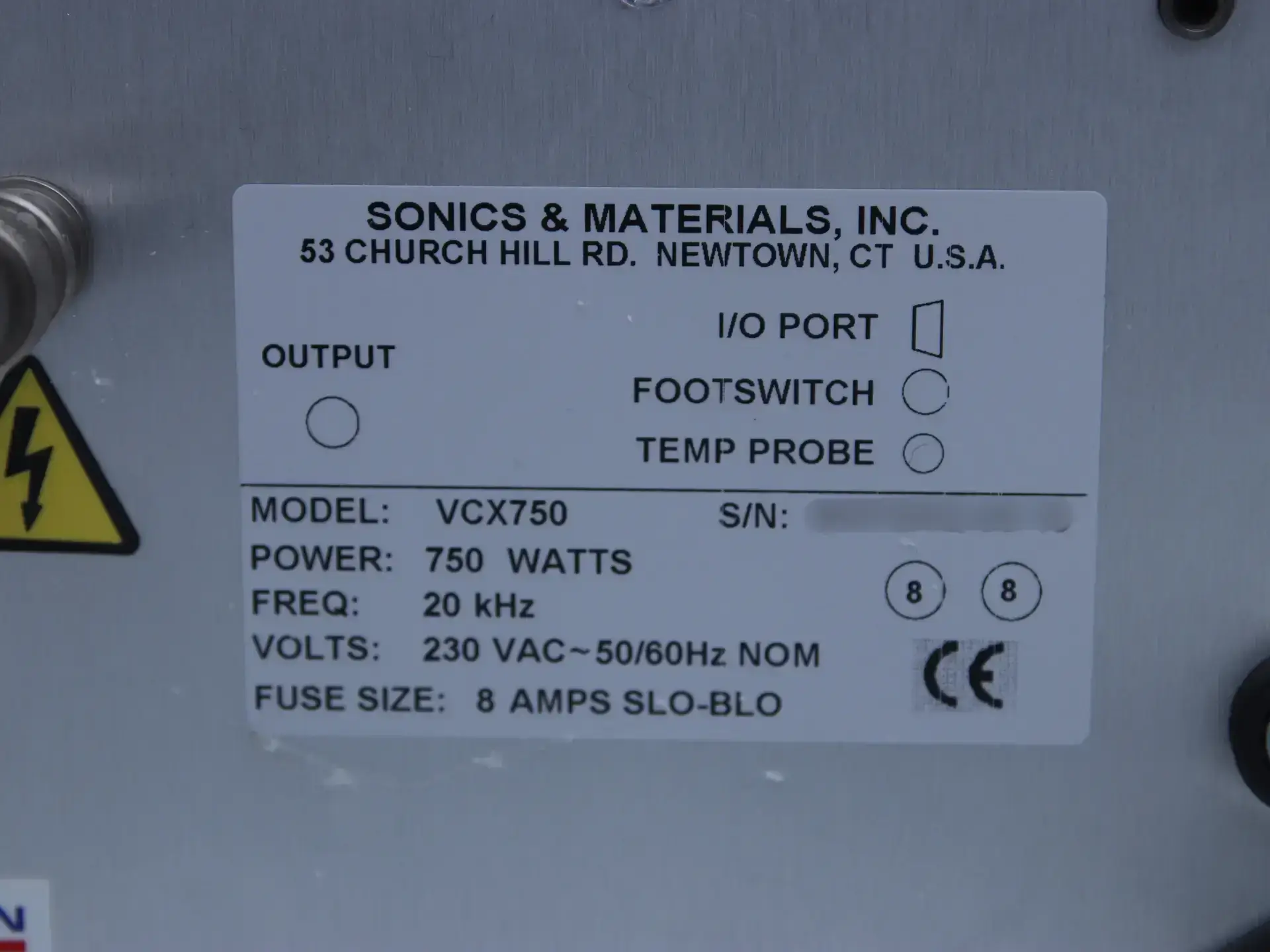 Sonics & Materials Vibra-Cell VCX 750 Ultrasonic Processor, image 8