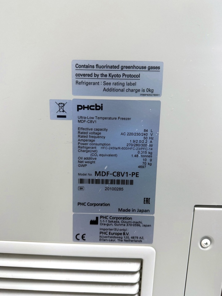 PHC Corporation MDF-C8V1-PE Ultra-Low Temperature Chest Freezer (84 L), image 6