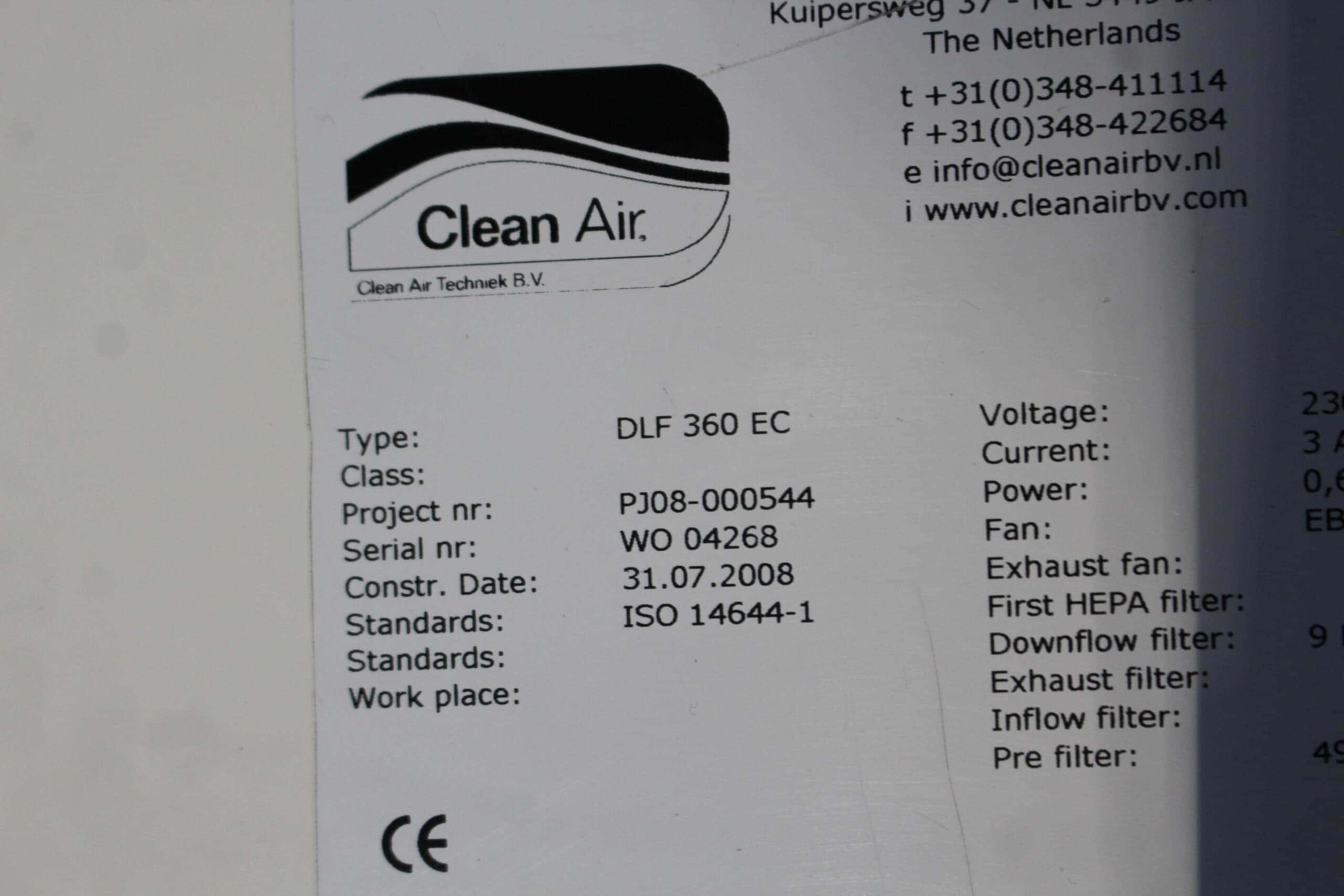 Clean Air DLF 360 EC Downflow Cabinet, image 4