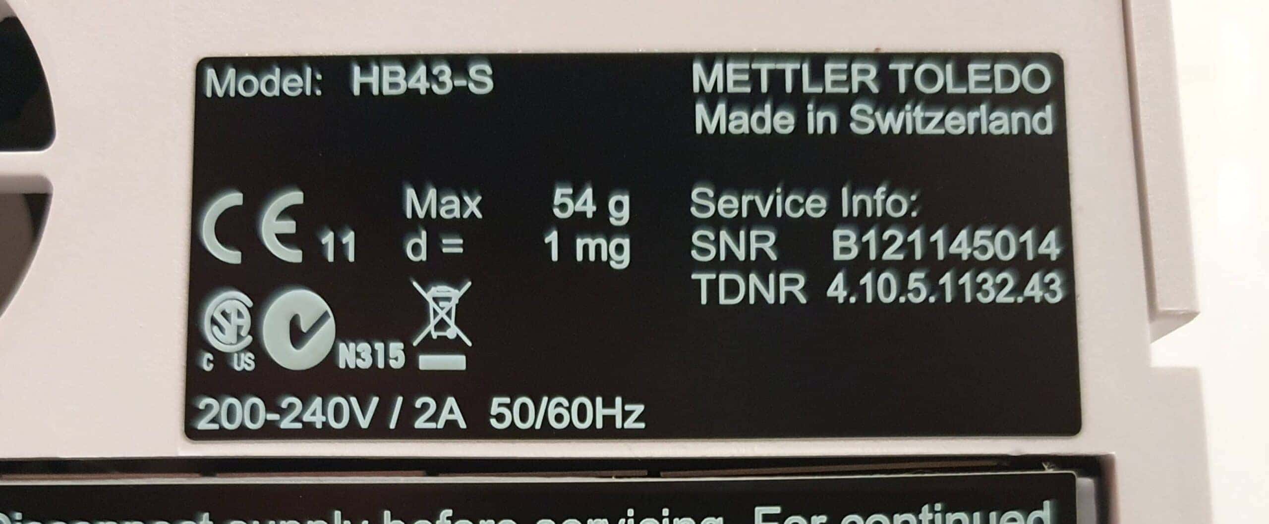 Mettler Toledo HB43-S Moisture Analysis Balance, image 5