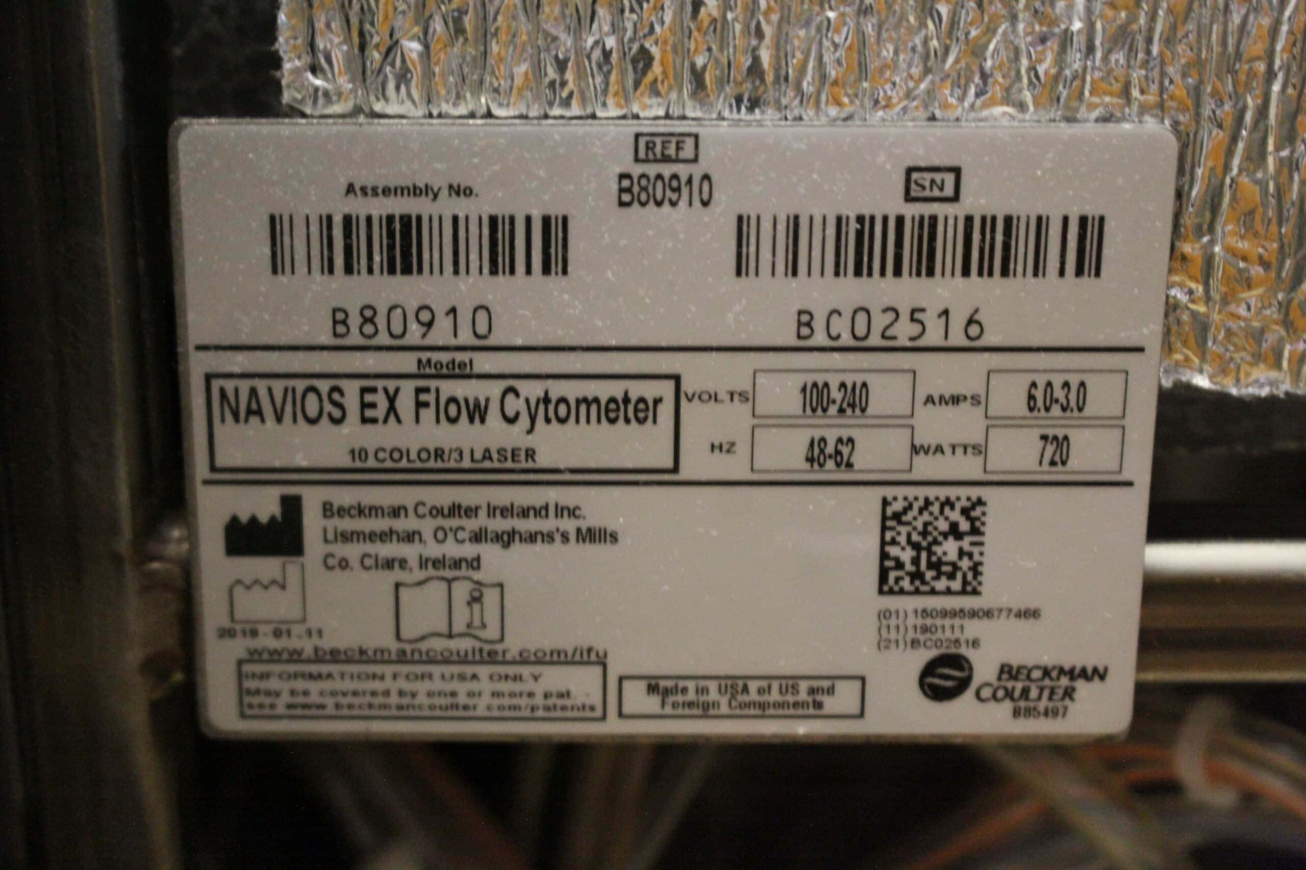 Beckman Coulter Navios EX Flow Cytometer, image 4