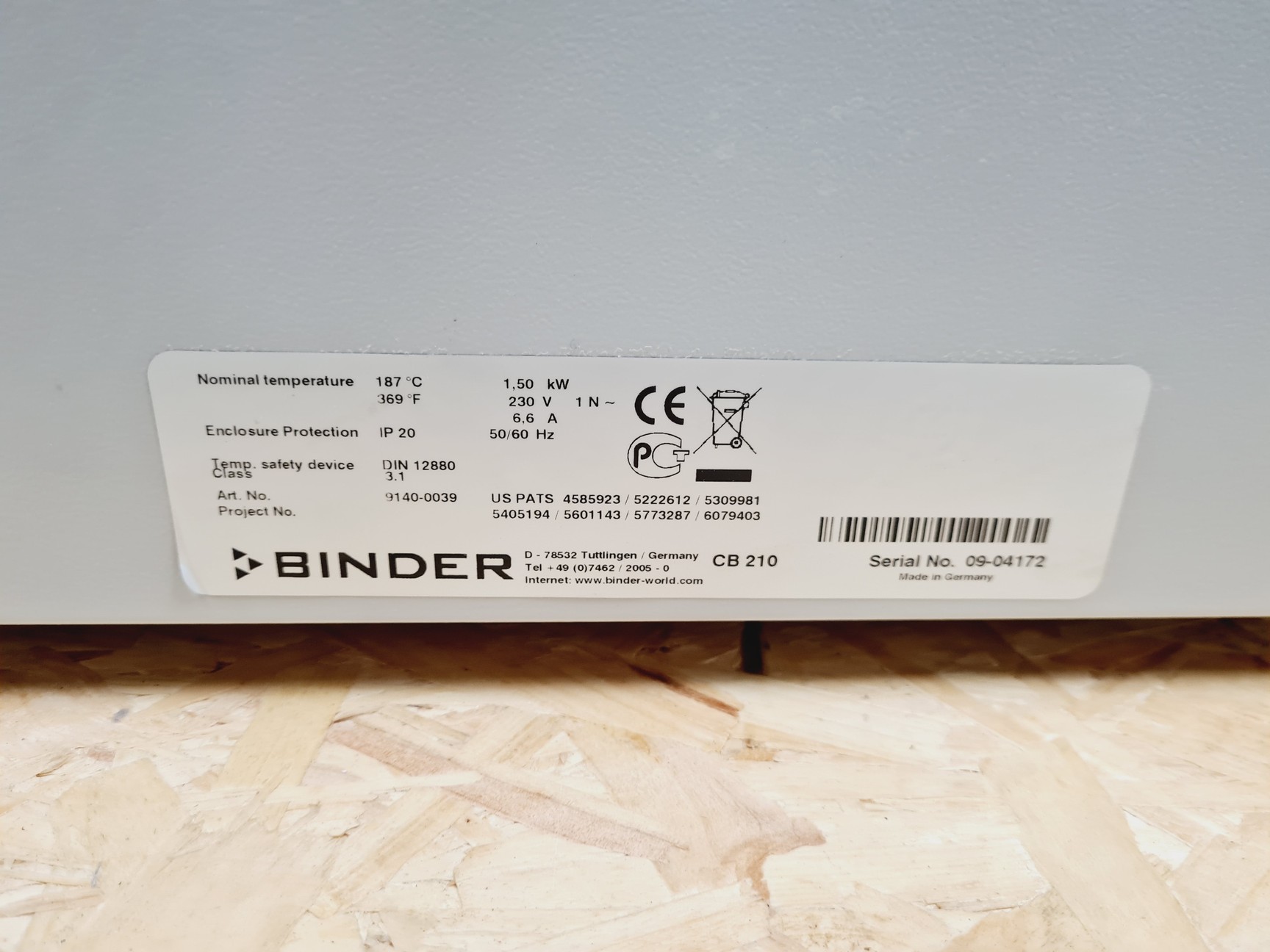 Binder CB 210 CO2 Incubator, image 5