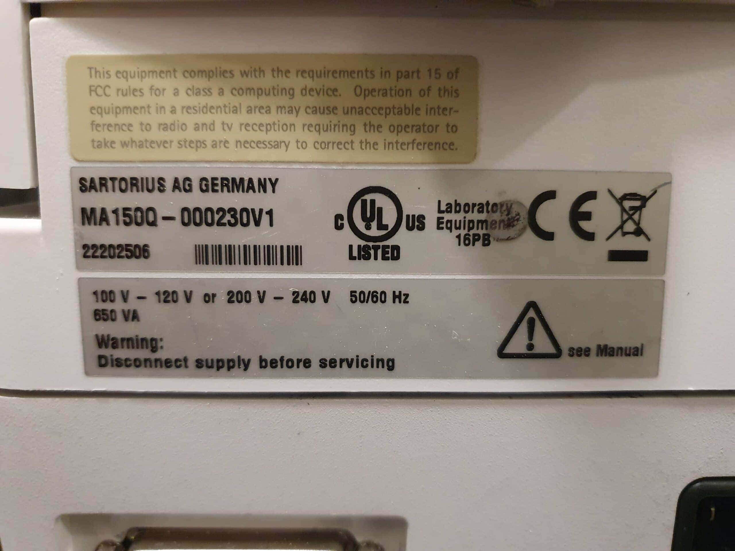 Sartorius MA150 Moisture Analysis Balance, image 5