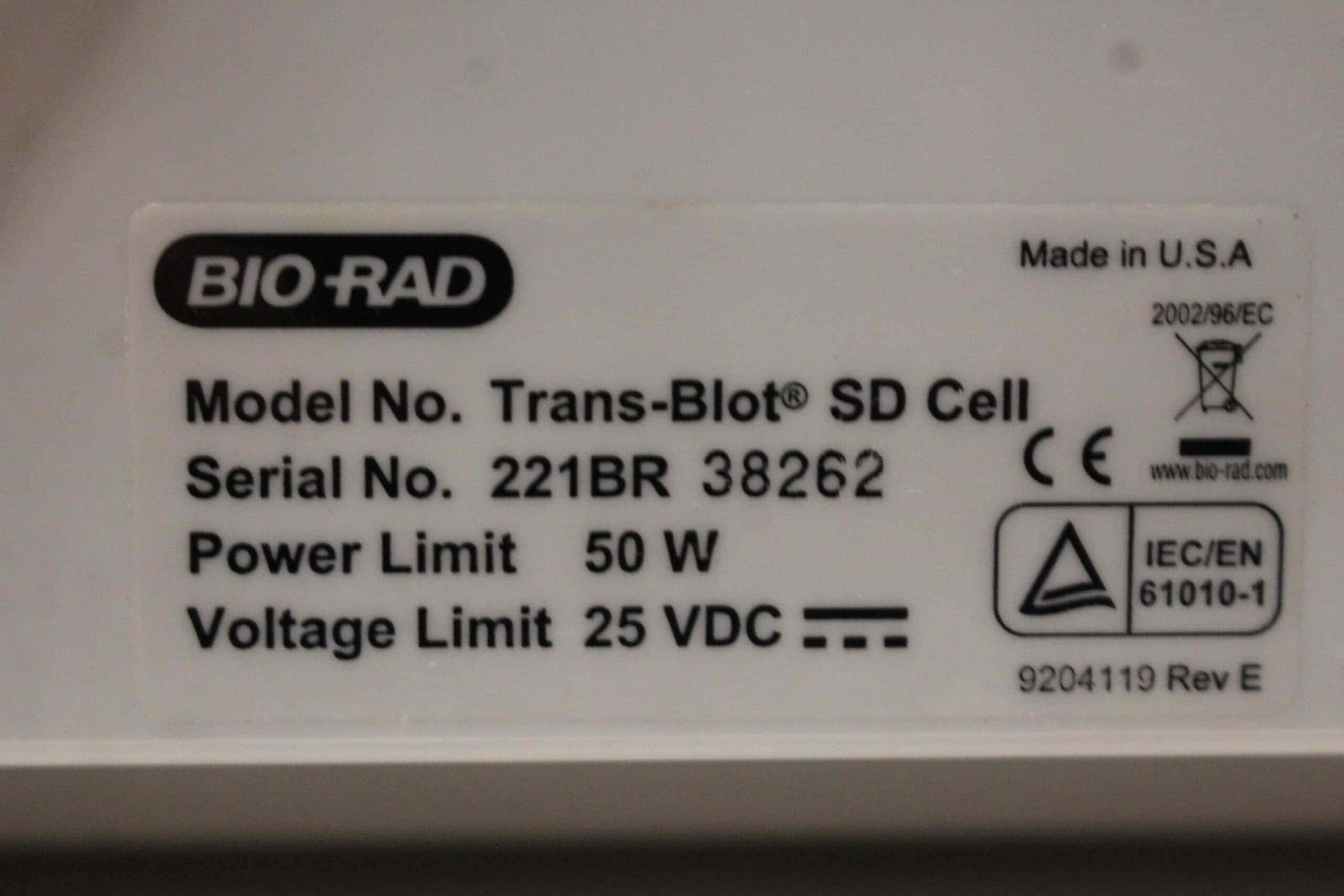Bio-Rad Trans-Blot SD Semi-Dry Transfer Cell, image 3