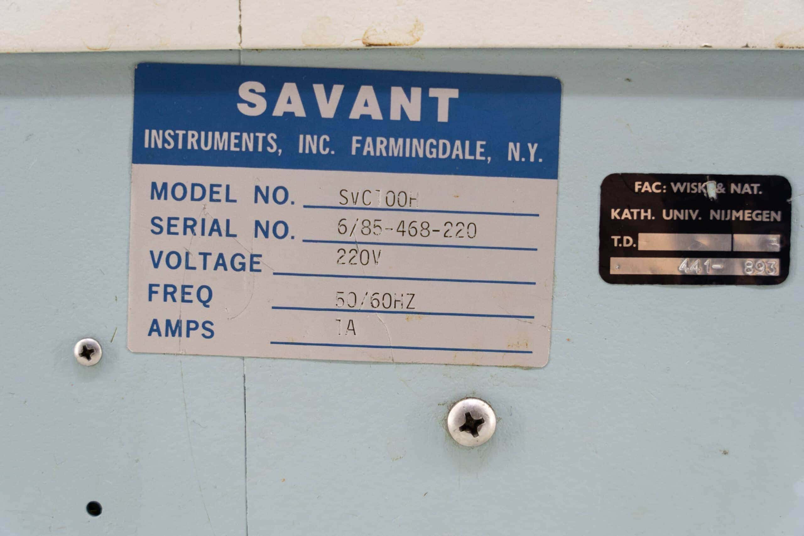 Savant Speedvac Concentrator SVC-100H Vacuum Centrifuge, image 4