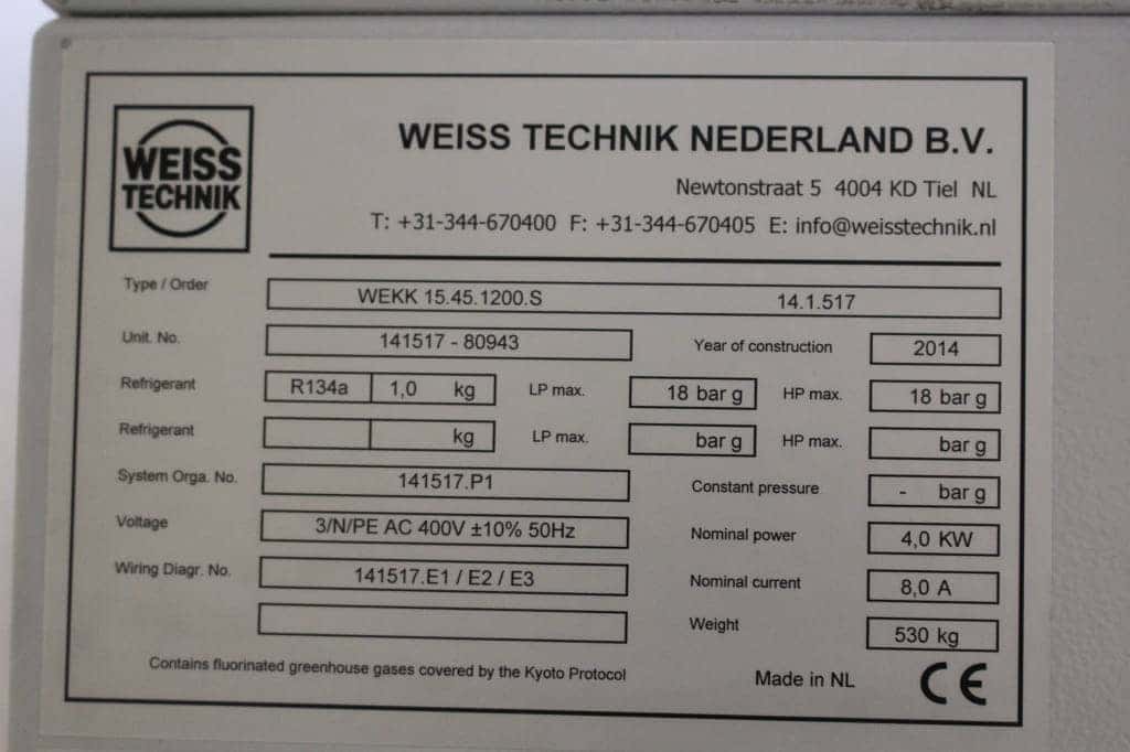 Weiss Technik WEKK 15.45.1200 Climate Chamber, image 4
