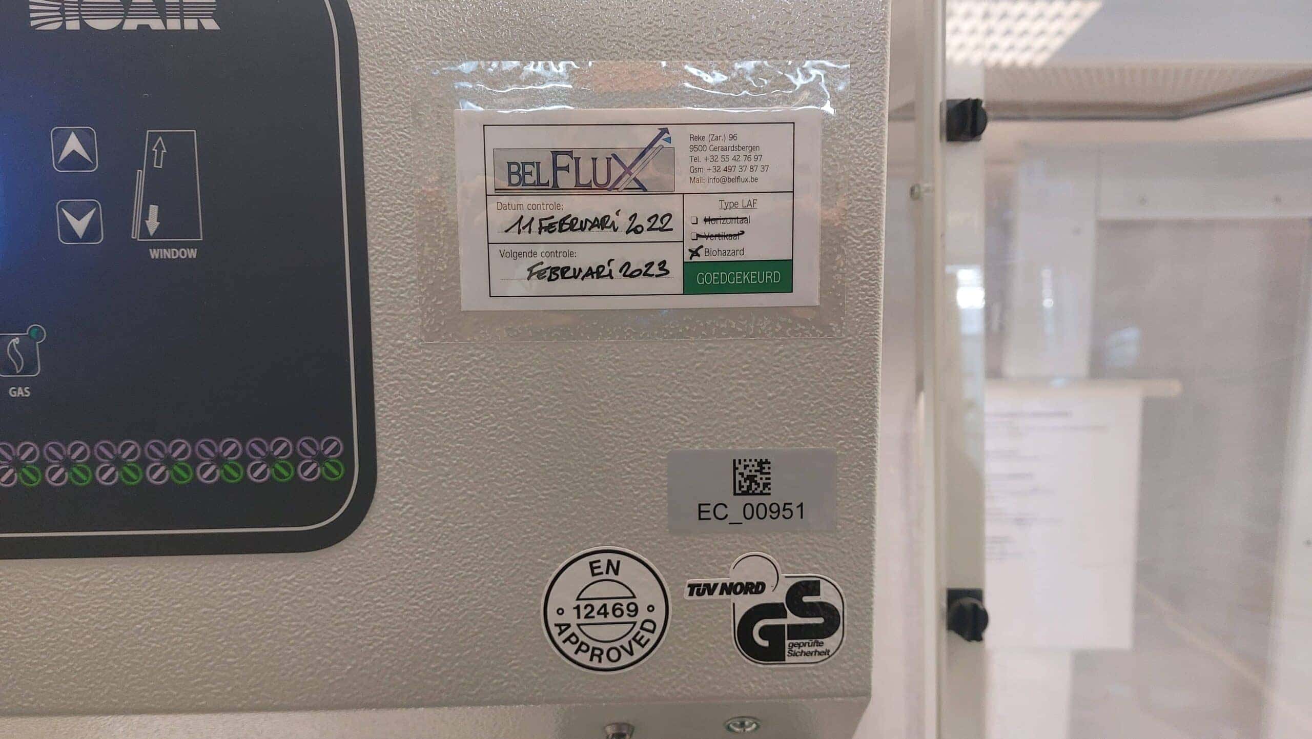 EuroClone BioAir S@femate Eco 1.5 Biological Safety Cabinet, image 3