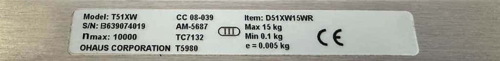 Ohaus Defender 5000 XtremeW Scale, image 3