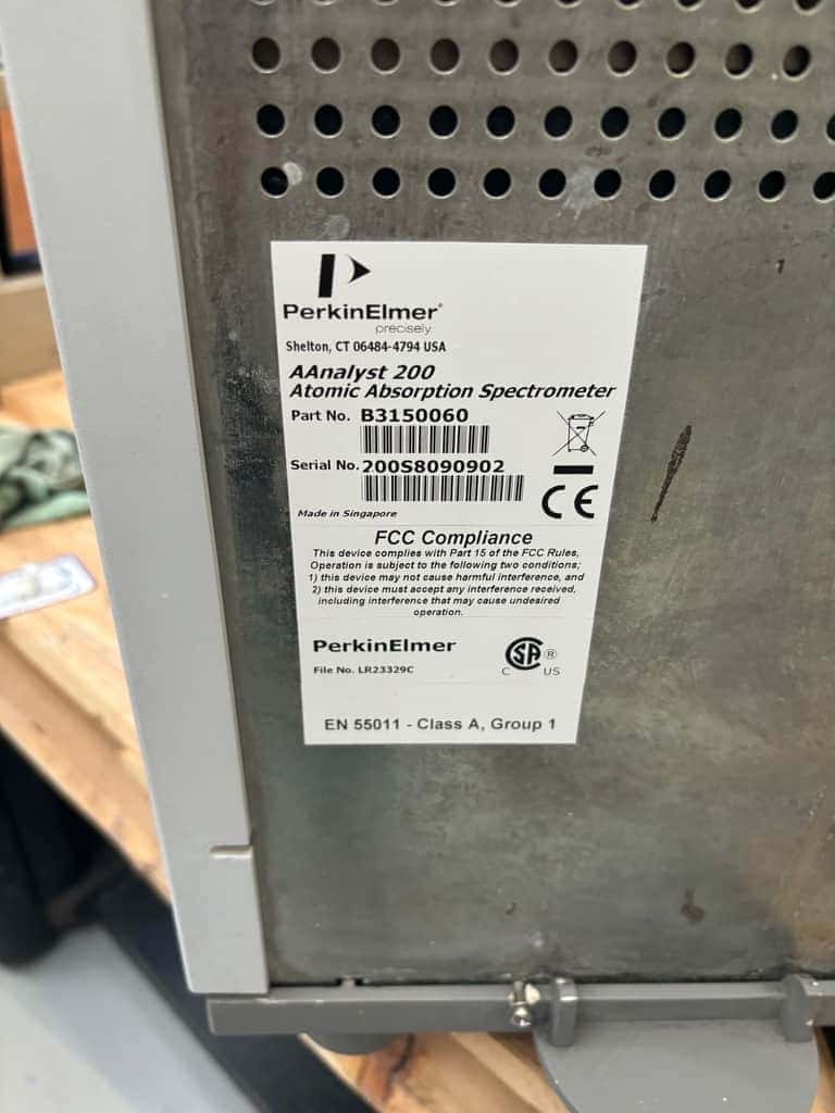 PerkinElmer AAnalyst 200 Atomic Absorption Spectrometer, image 2