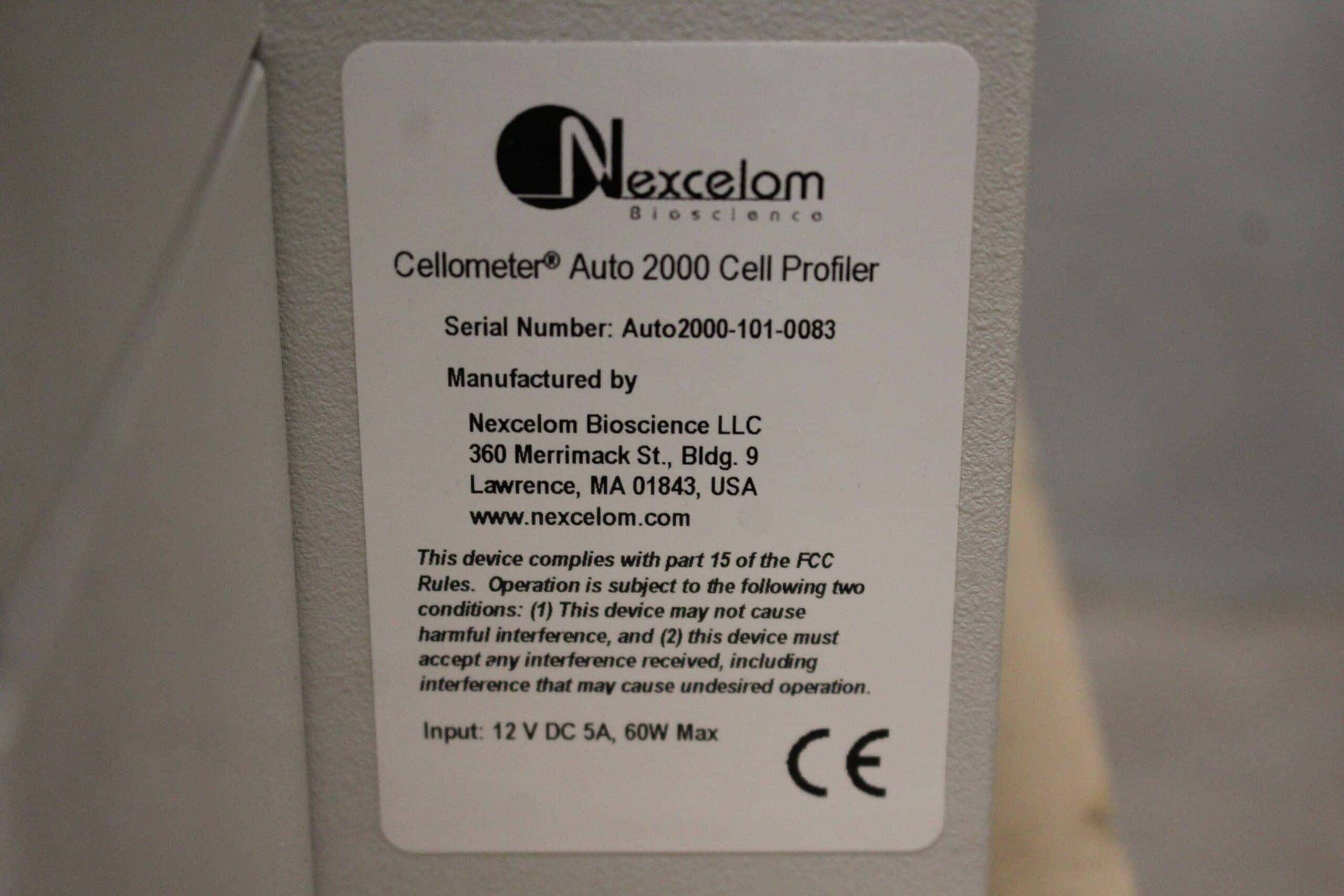 Nexcelom Cellometer Auto 2000 Cell Profiler Automated Cell Counter, image 4