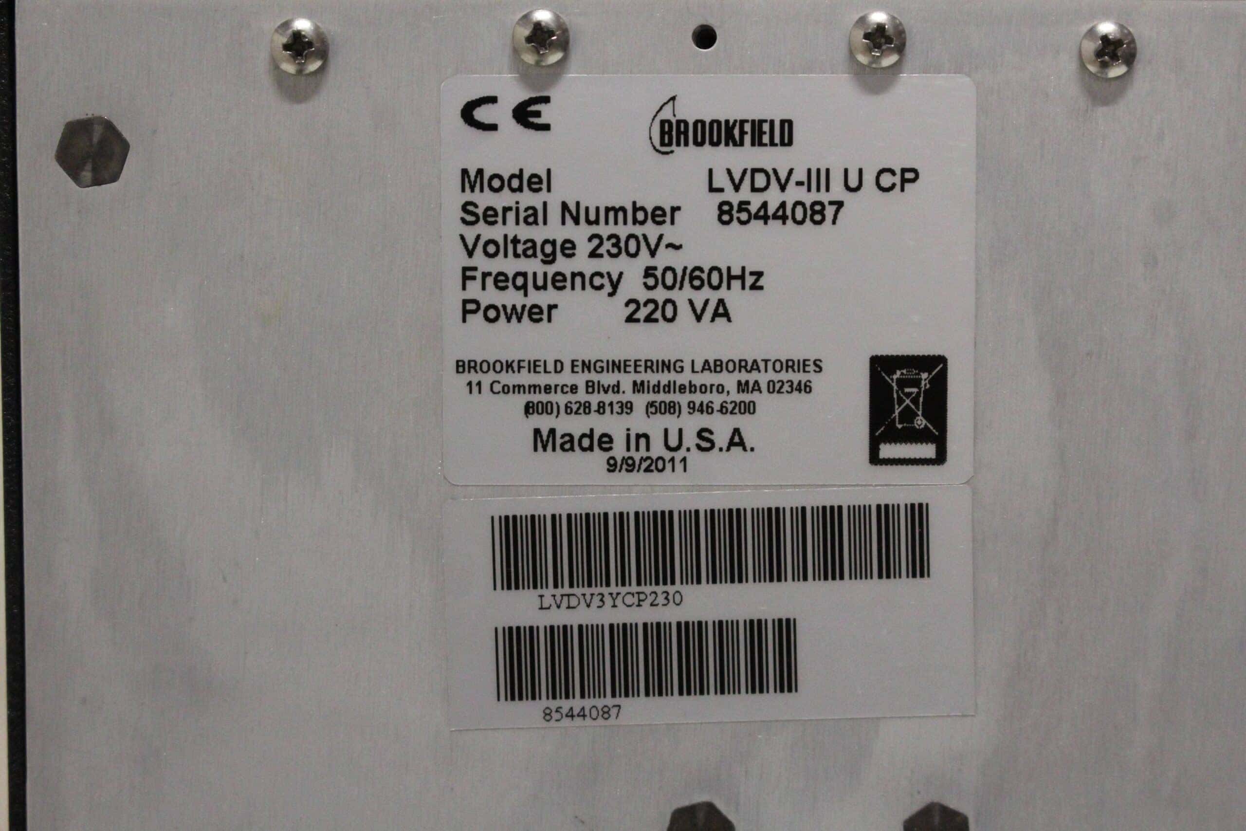 Brookfield LVDV-III Ultra Cone Plate Rheometer, image 3
