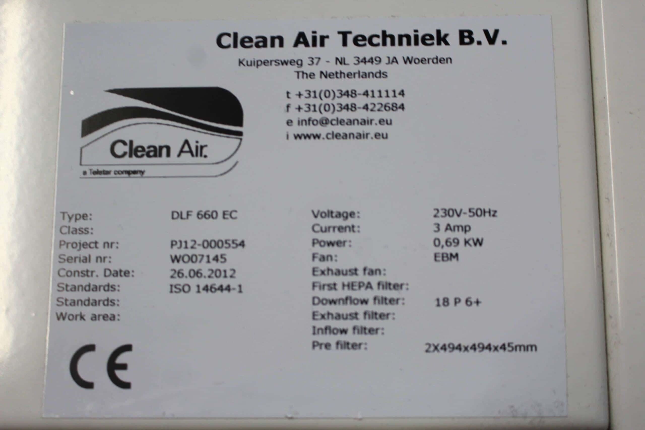 Clean Air DLF 660 EC Downflow Cabinet, image 3