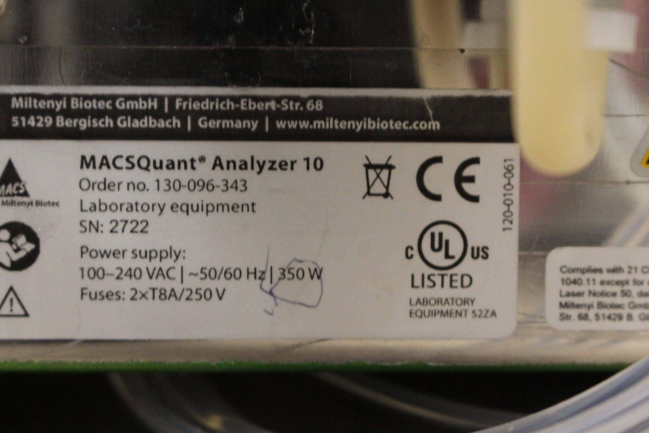 Miltenyi Biotec MACSQuant Analyzer 10 Flow Cytometer, image 5