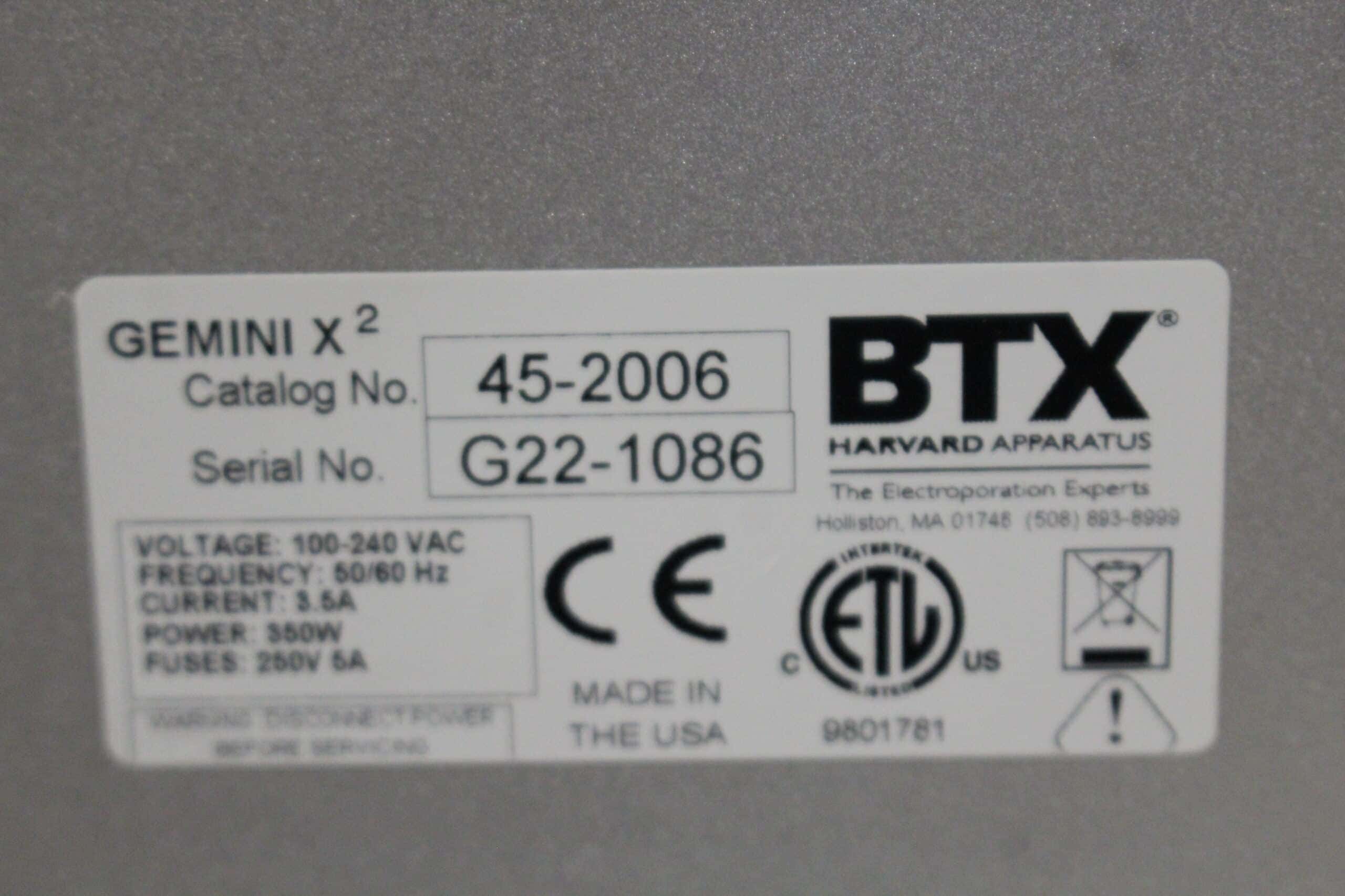 BTX Harvard Gemini X² HT Multi Well Electroporation System, image 3