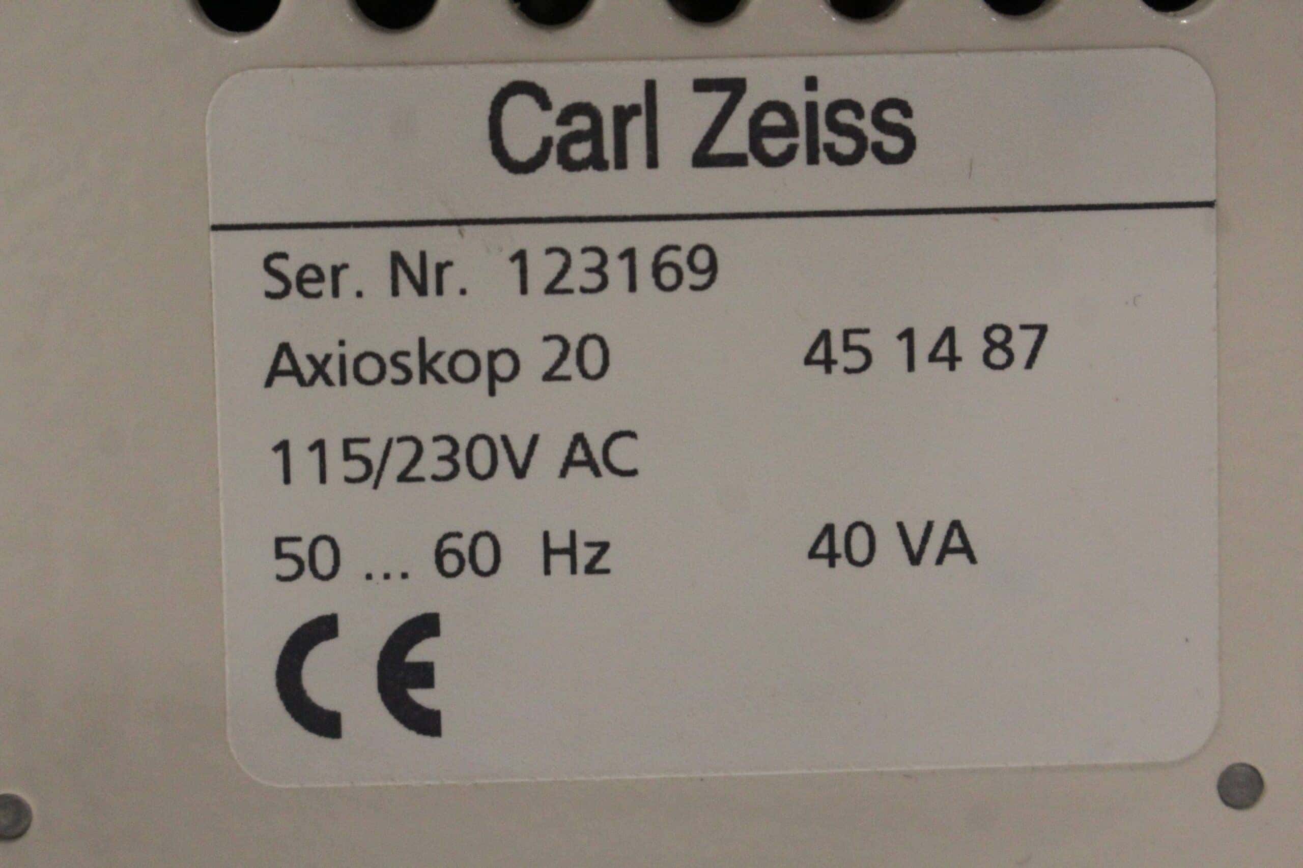 Zeiss Axioskop 20 Trinocular Fluorescence Microscope, image 8