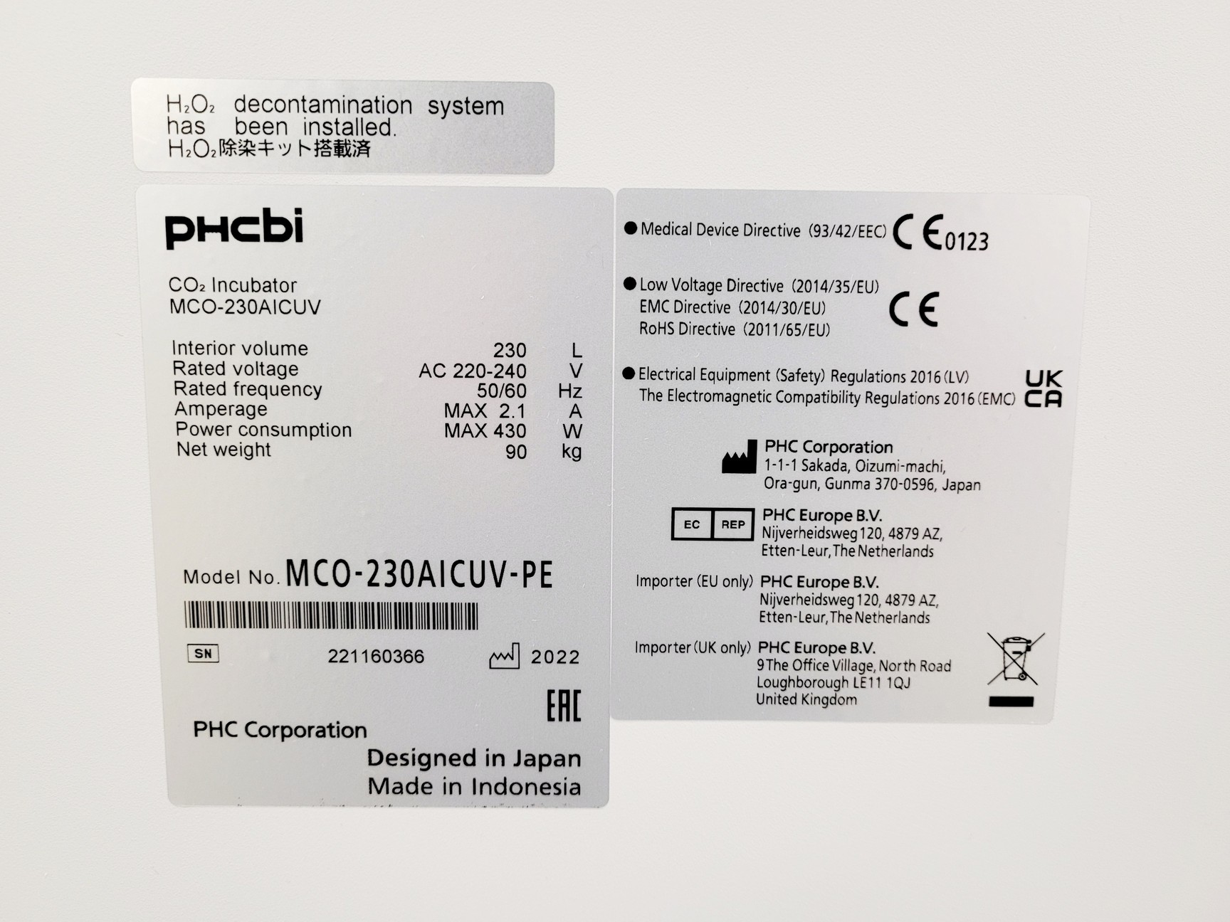 PHCbi MCO-230AICUV-PE CO2 Incubator (230 L), image 6