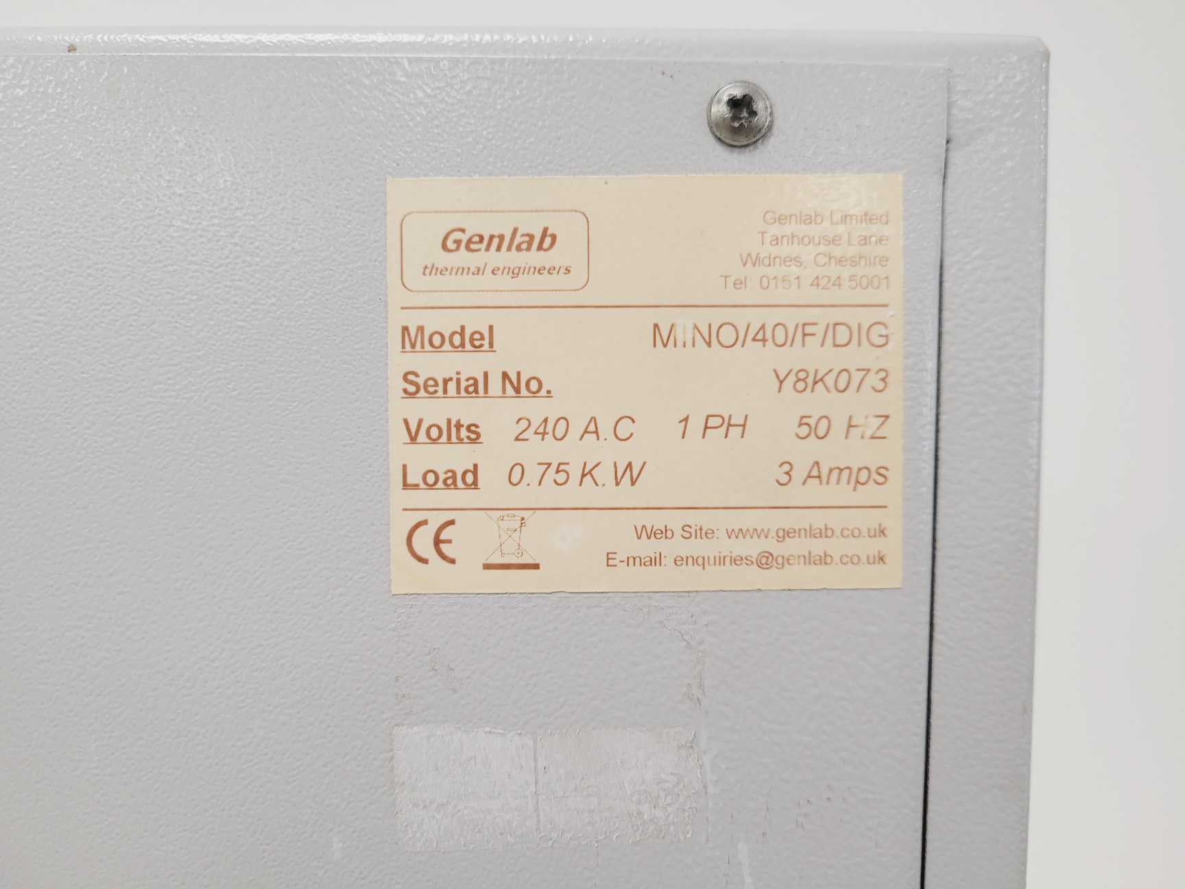 Genlab MINO/40/F/DIG Laboratory Oven, image 10