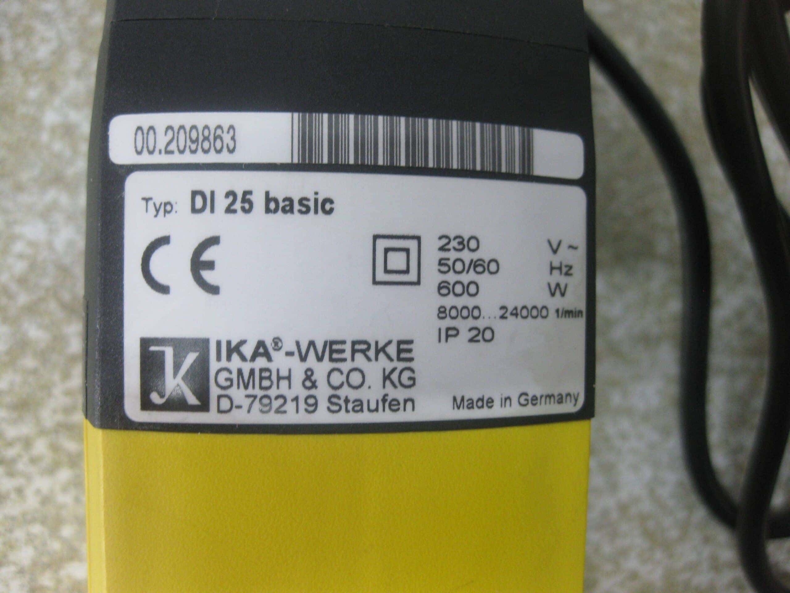 IKA Yellowline DI 25 Ultra Turrax, image 3