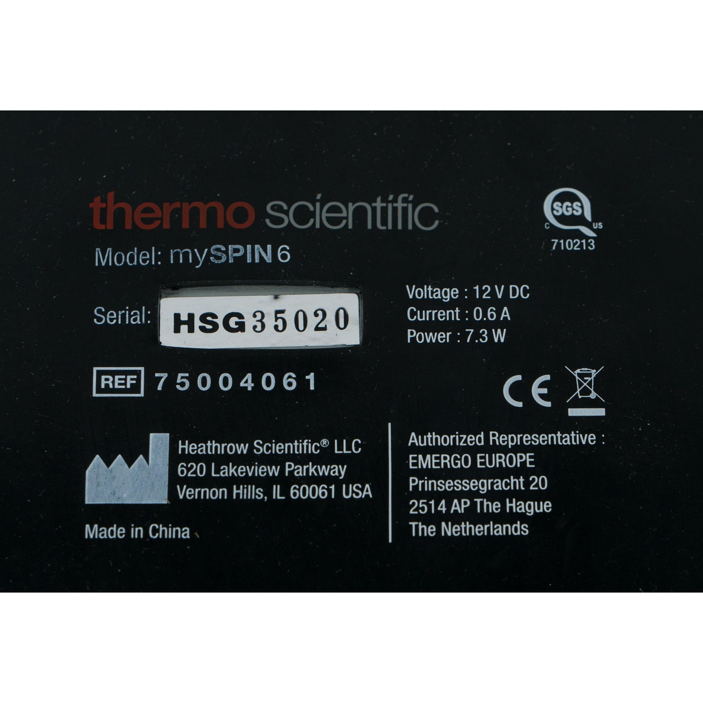 Thermo Scientific mySPIN 6 Mini Centrifuge, image 5
