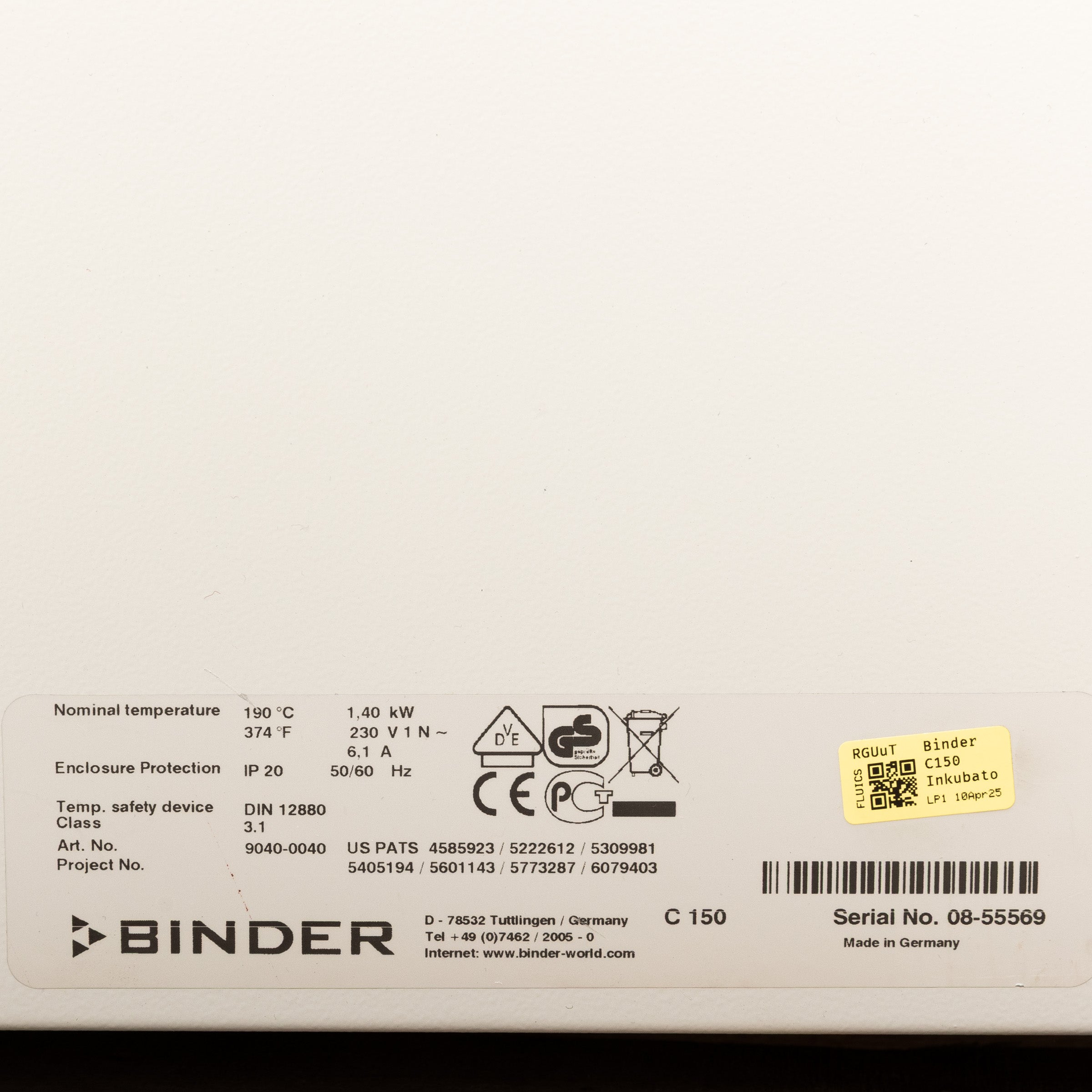 Binder C 150 CO2 Incubator (150 L), image 7