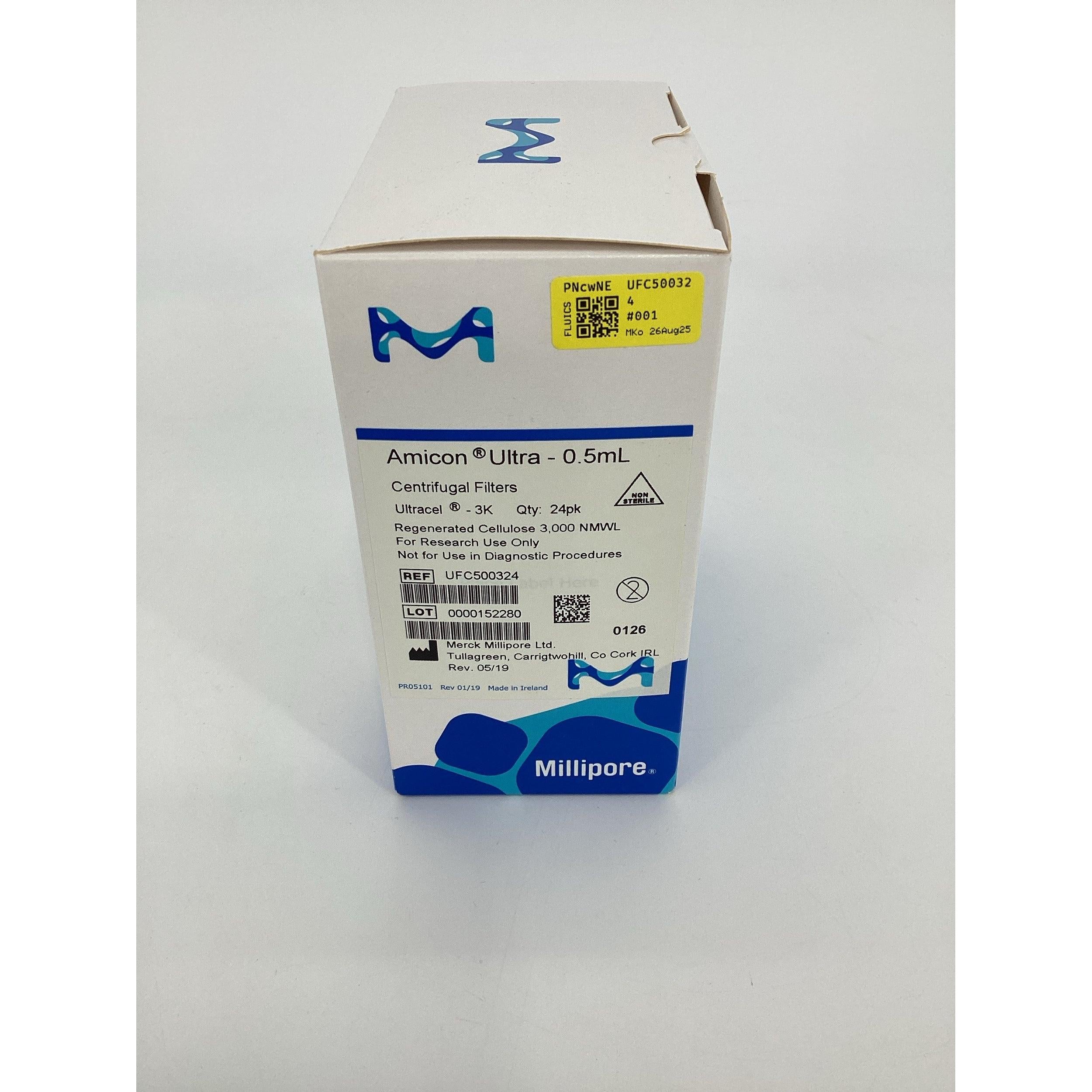 Millipore Amicon Ultra 0.5 ml Centrifugal Filters, 3 kDa MWCO (24 pcs), image 2