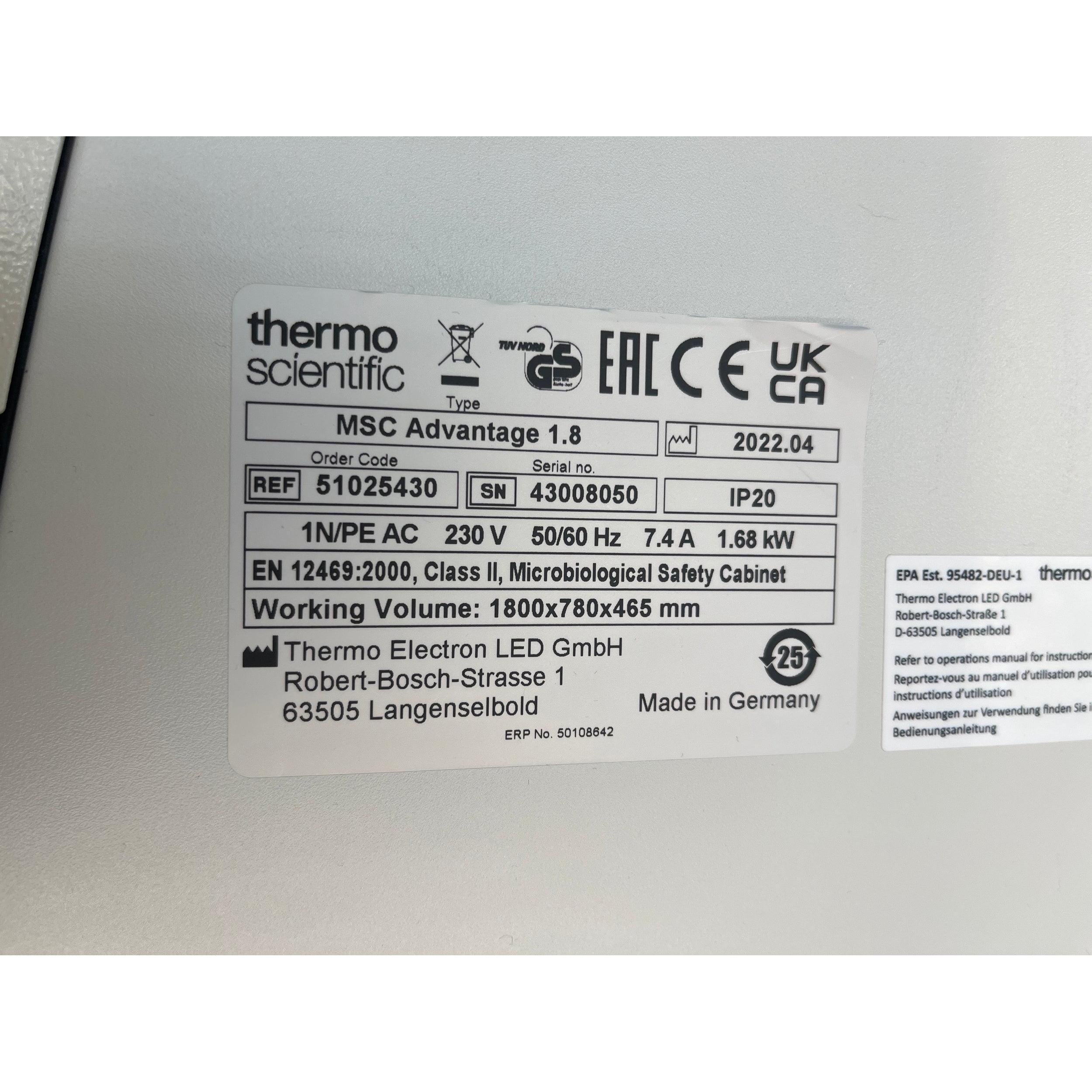 Thermo Scientific MSC-Advantage 1.8 Class II Biosafety Cabinet, image 6