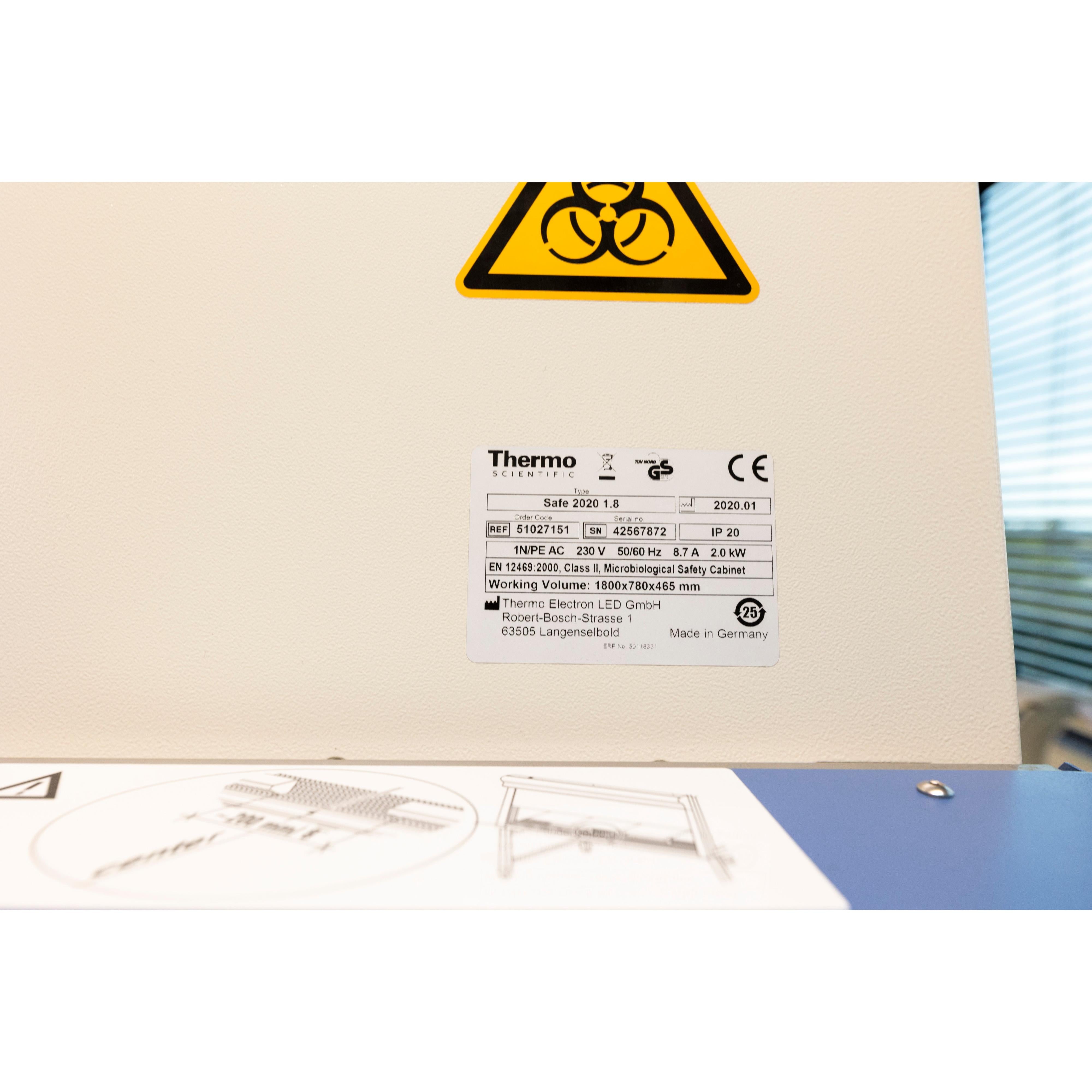 Thermo Scientific Safe 2020 safety cabinet 1,8 m with UV cross-beam lamp, image 6