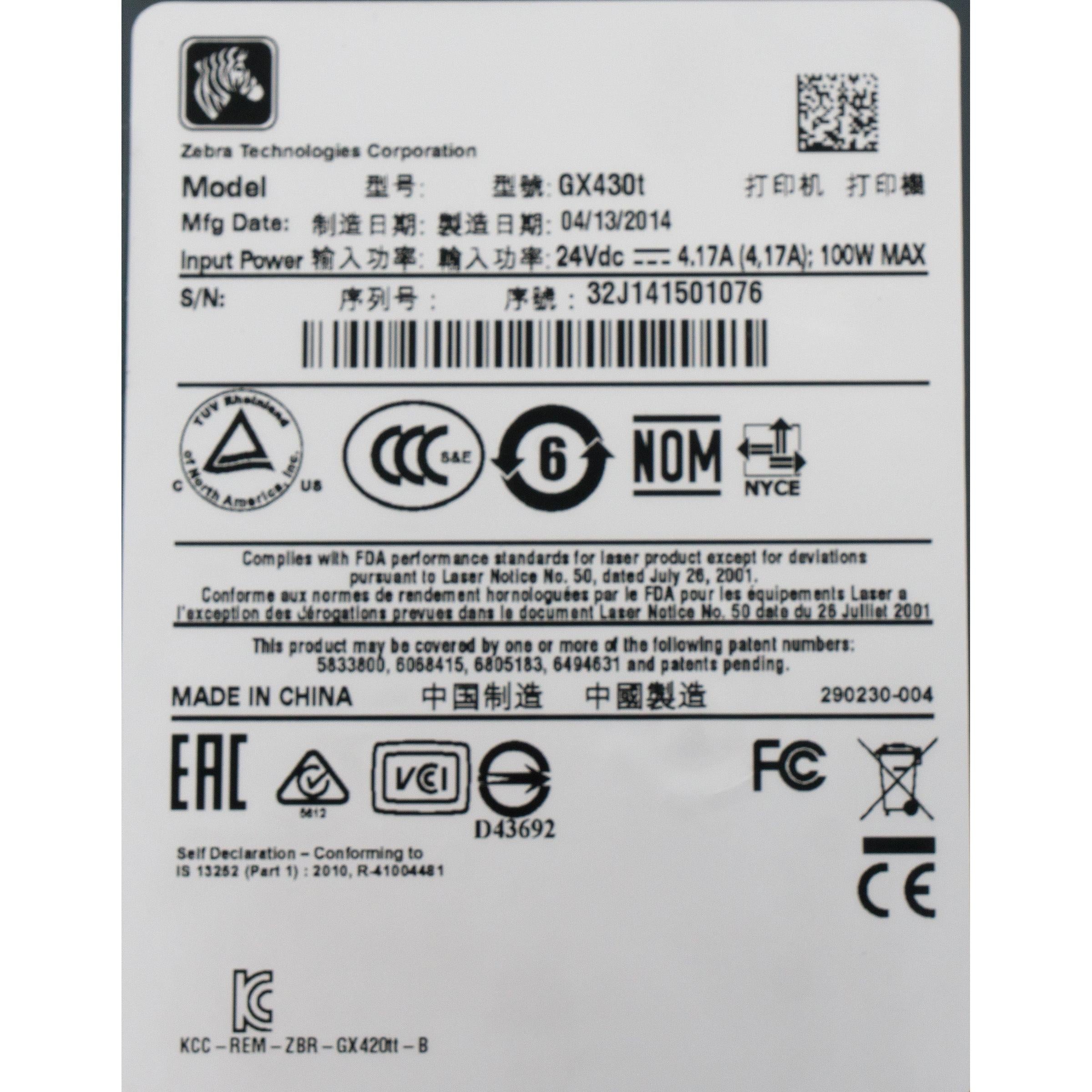 Zebra GX430t Label Printer, image 9